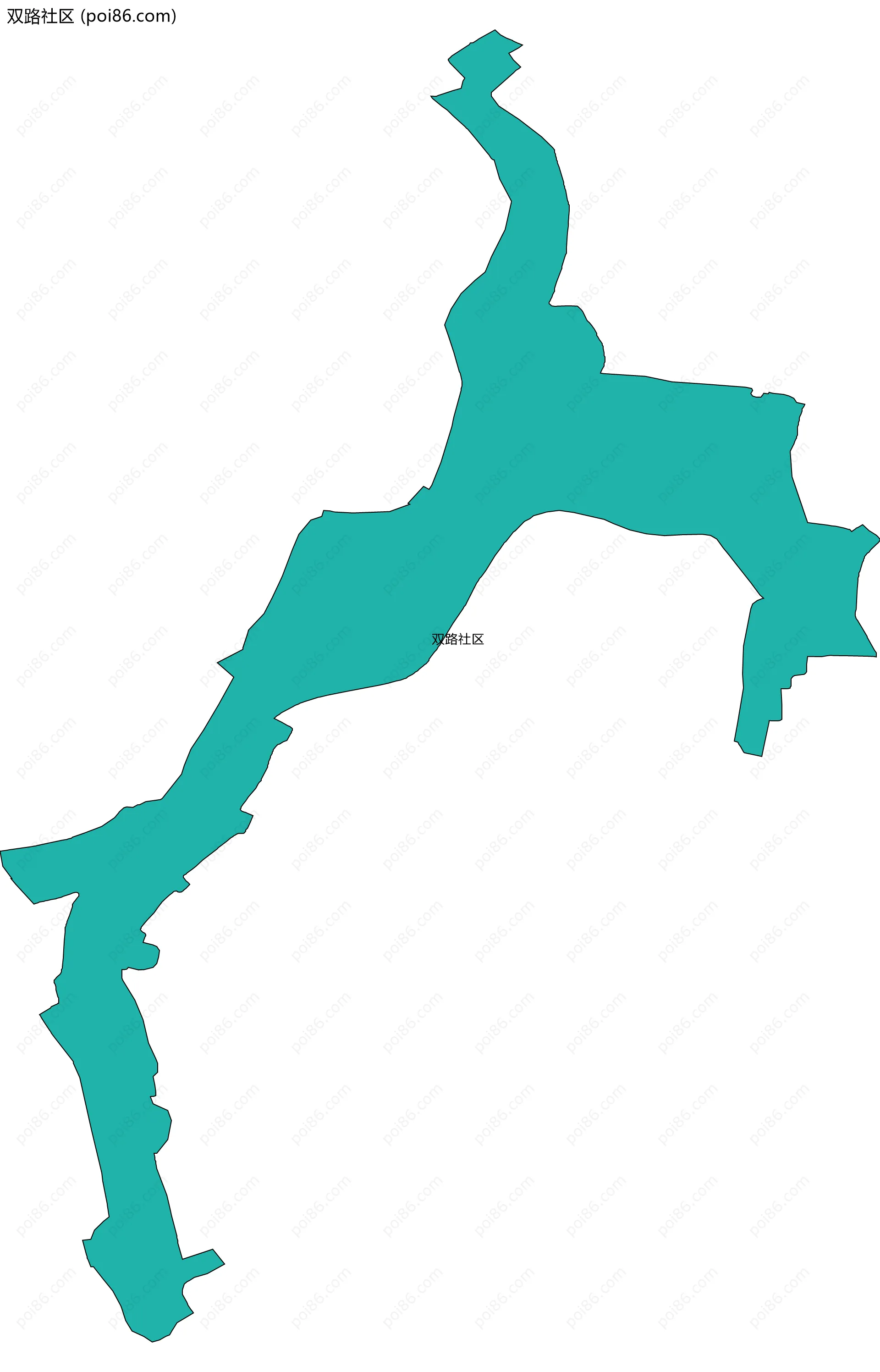 双路社区边界地图