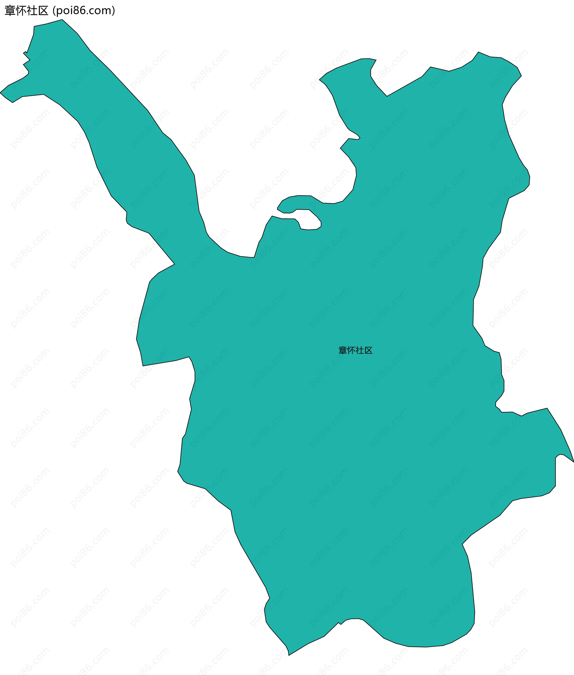章怀社区边界地图
