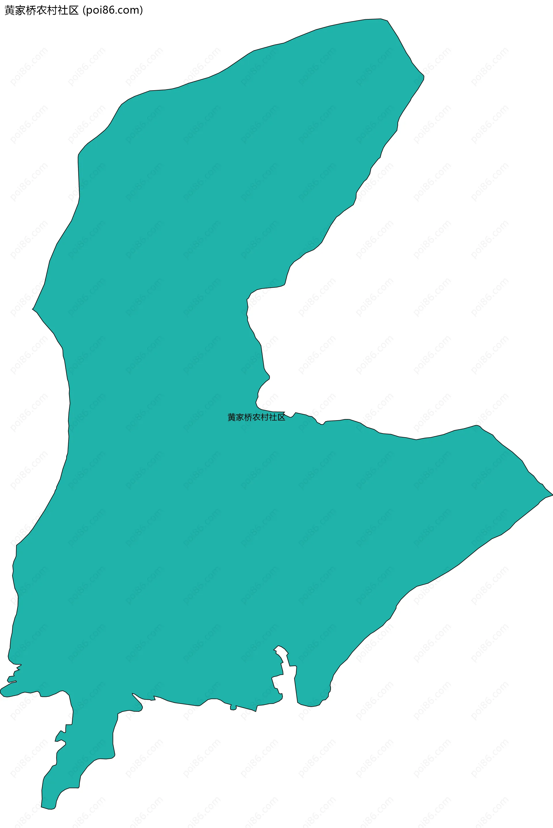 黄家桥农村社区边界地图