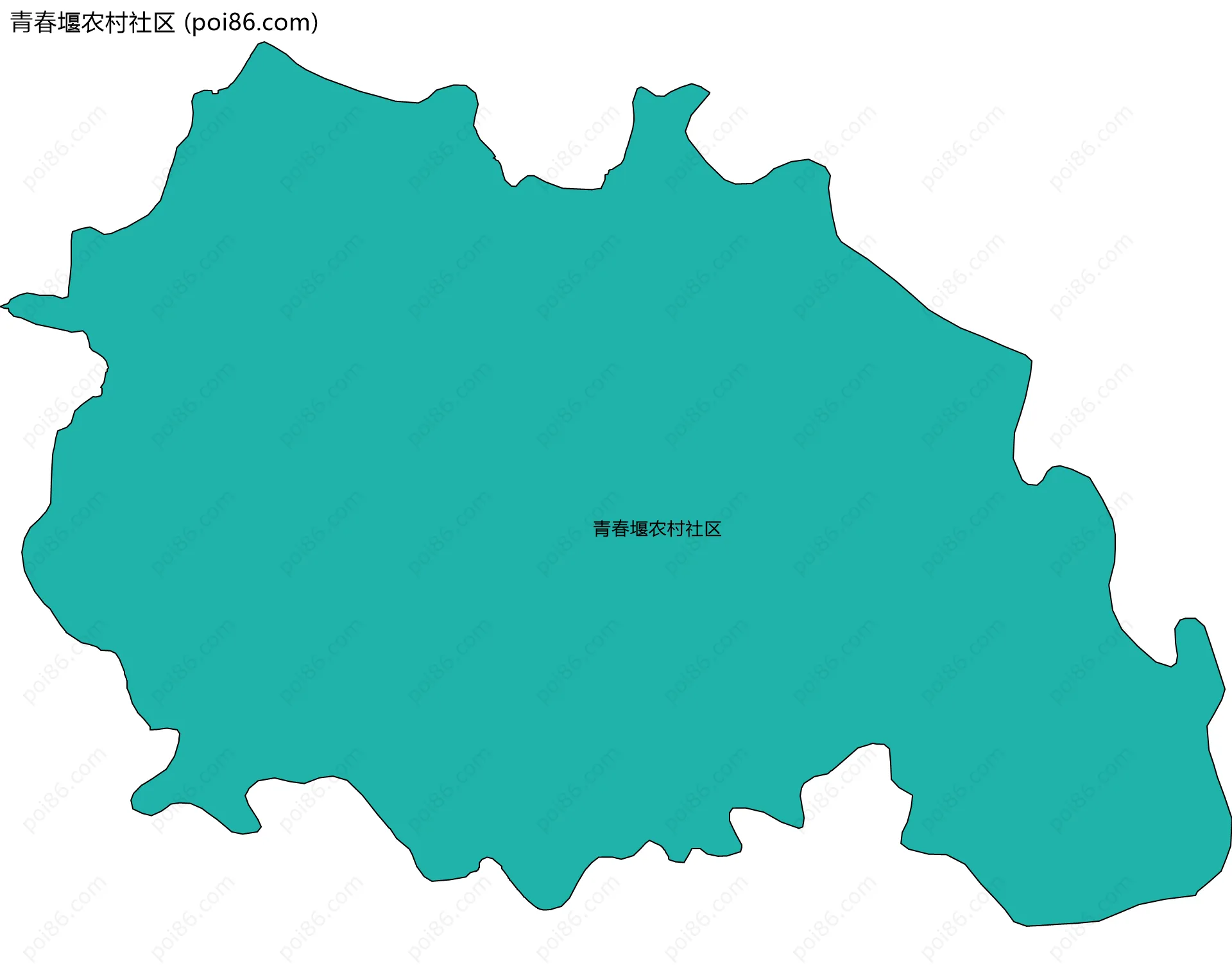 青春堰农村社区边界地图