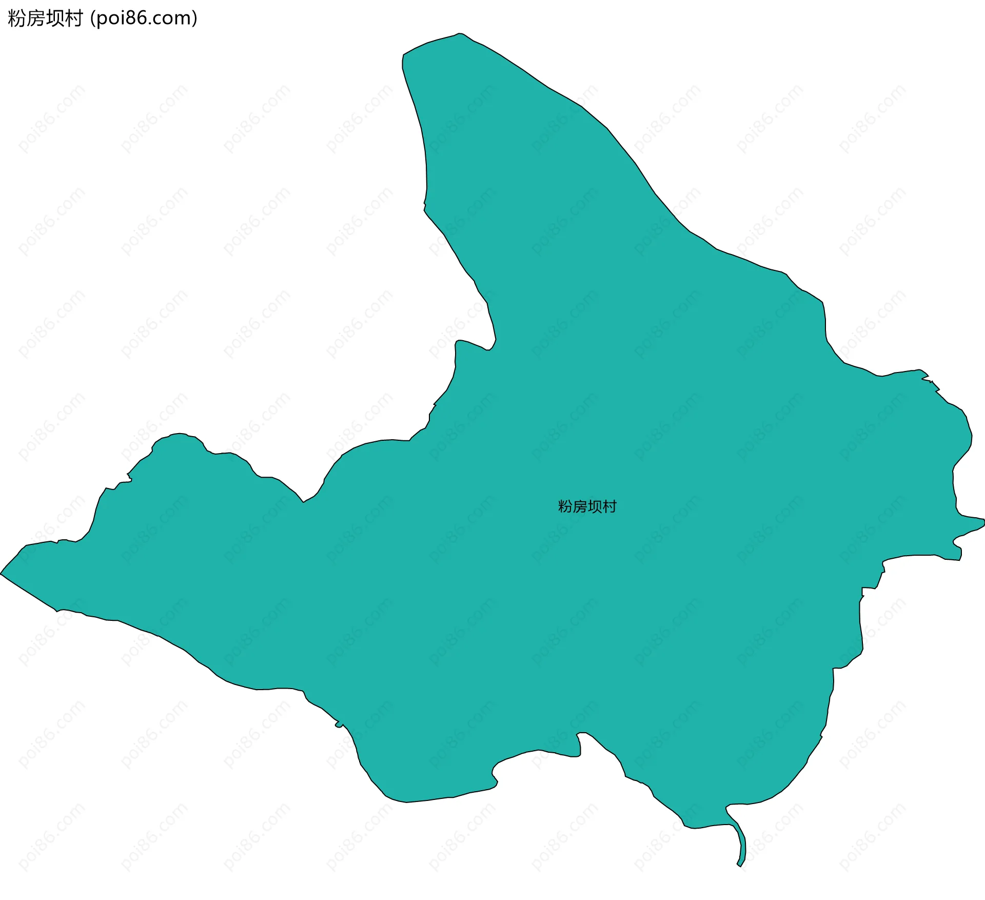 粉房坝村边界地图