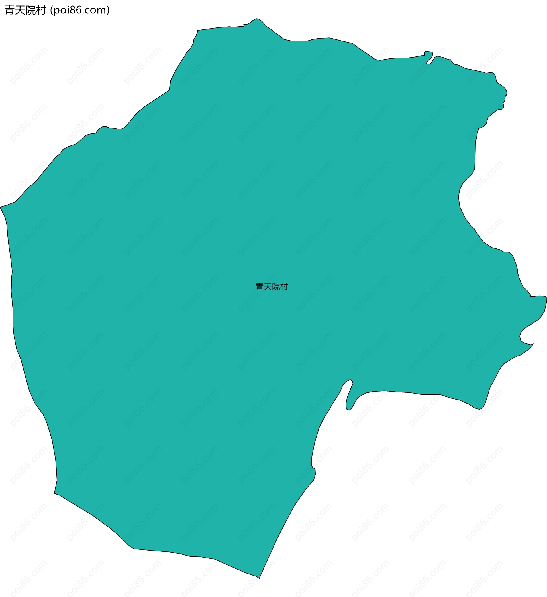 青天院村边界地图