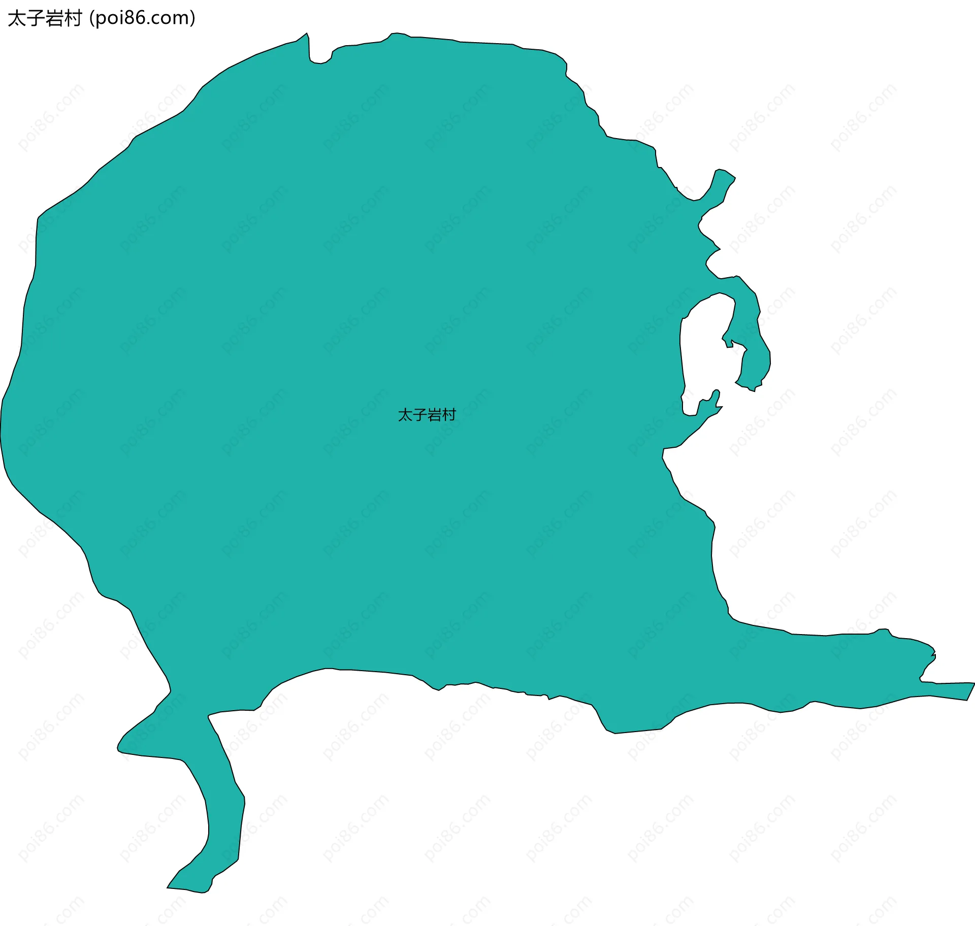 太子岩村边界地图