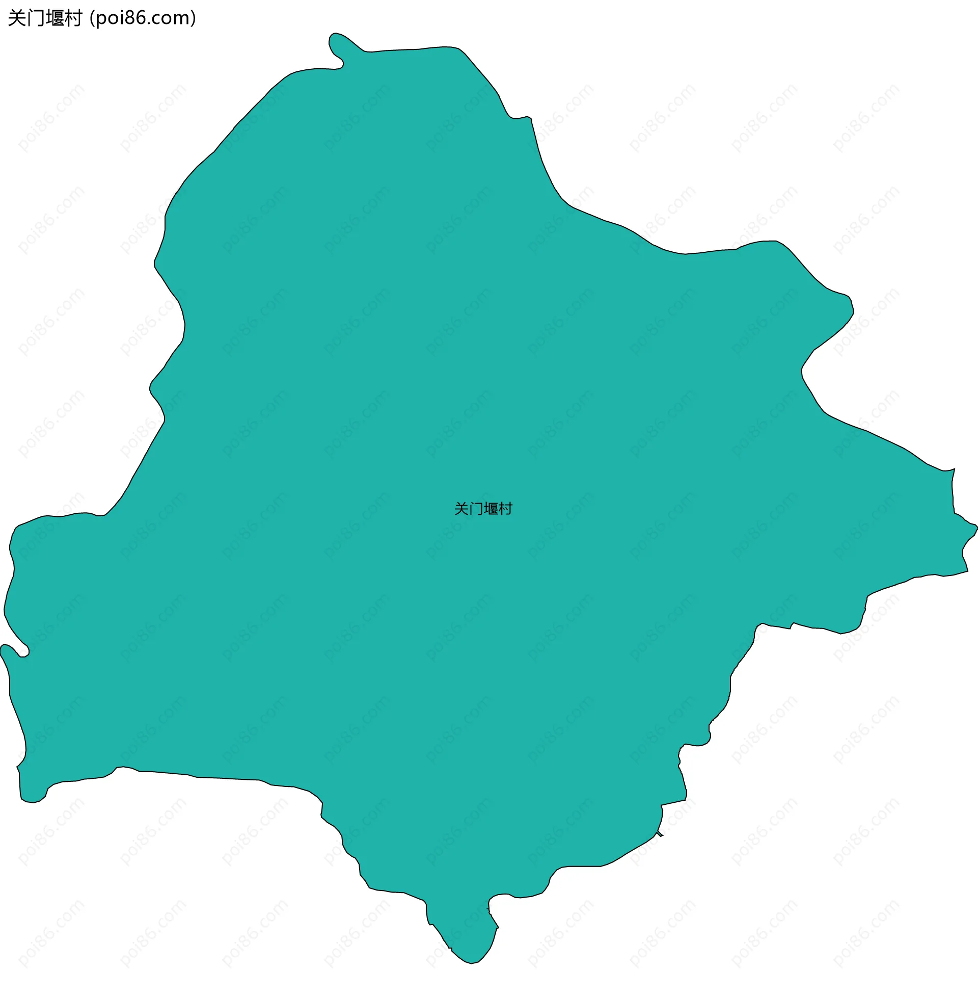 关门堰村边界地图