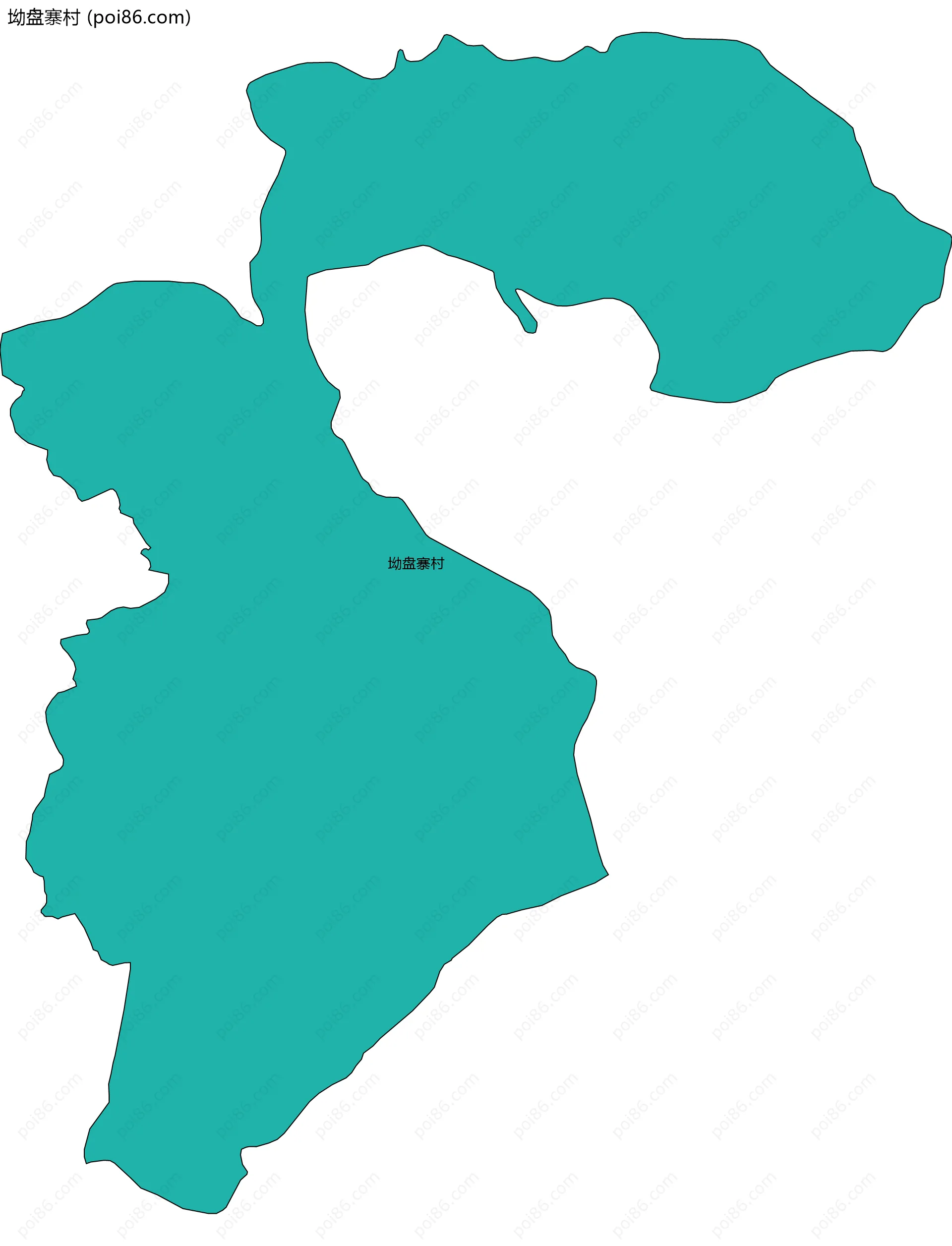 坳盘寨村边界地图