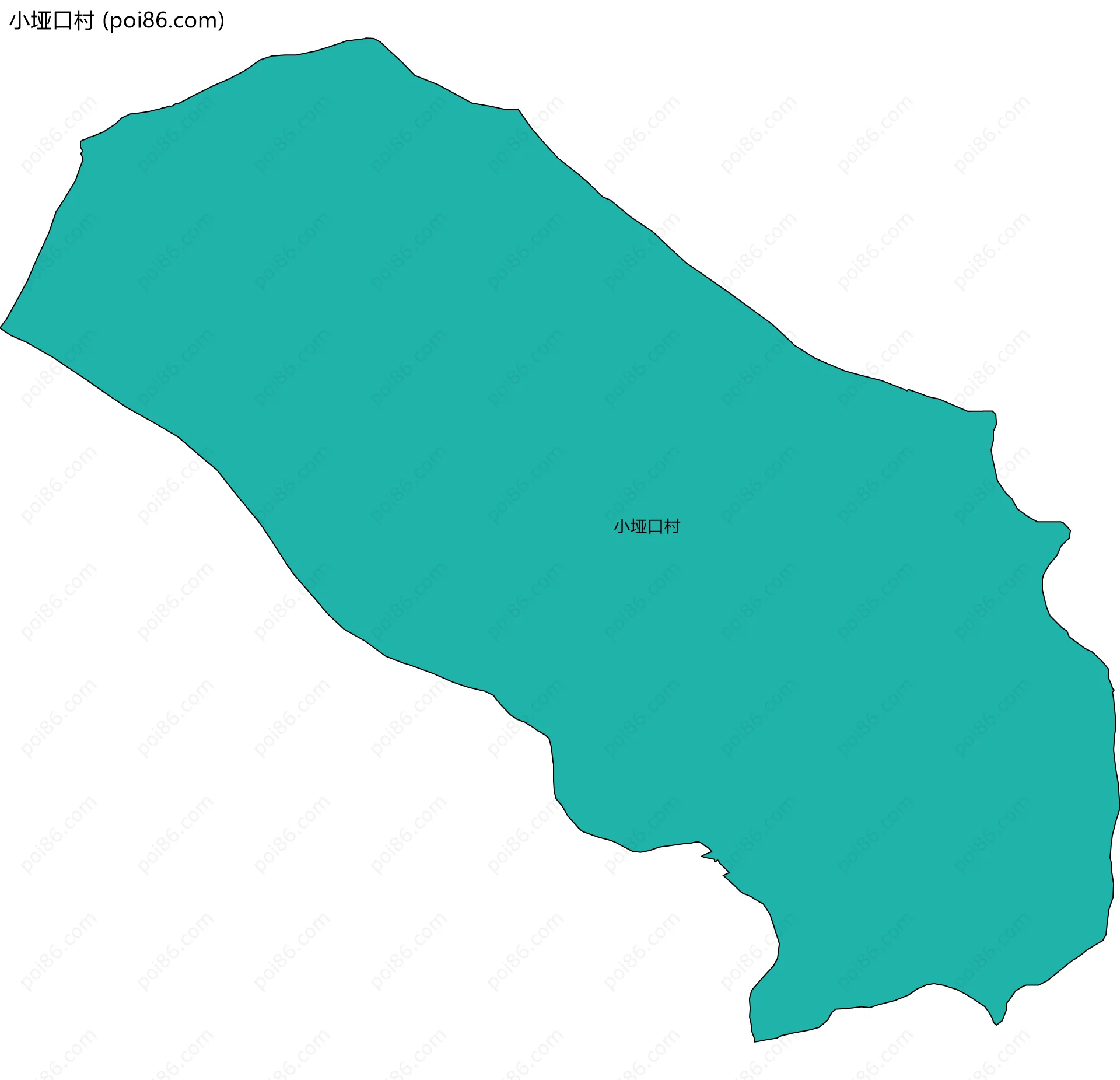 小垭口村边界地图