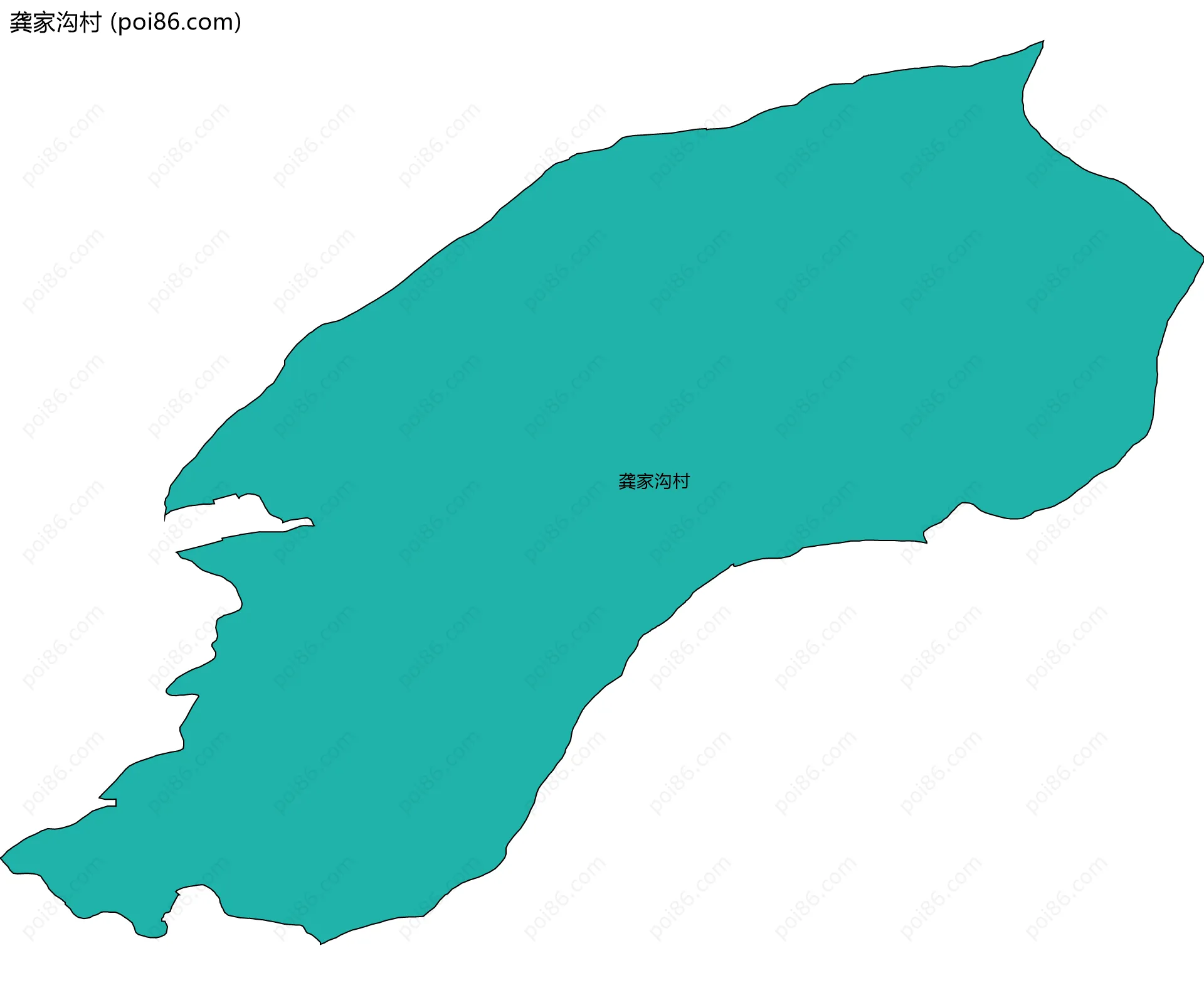 龚家沟村边界地图