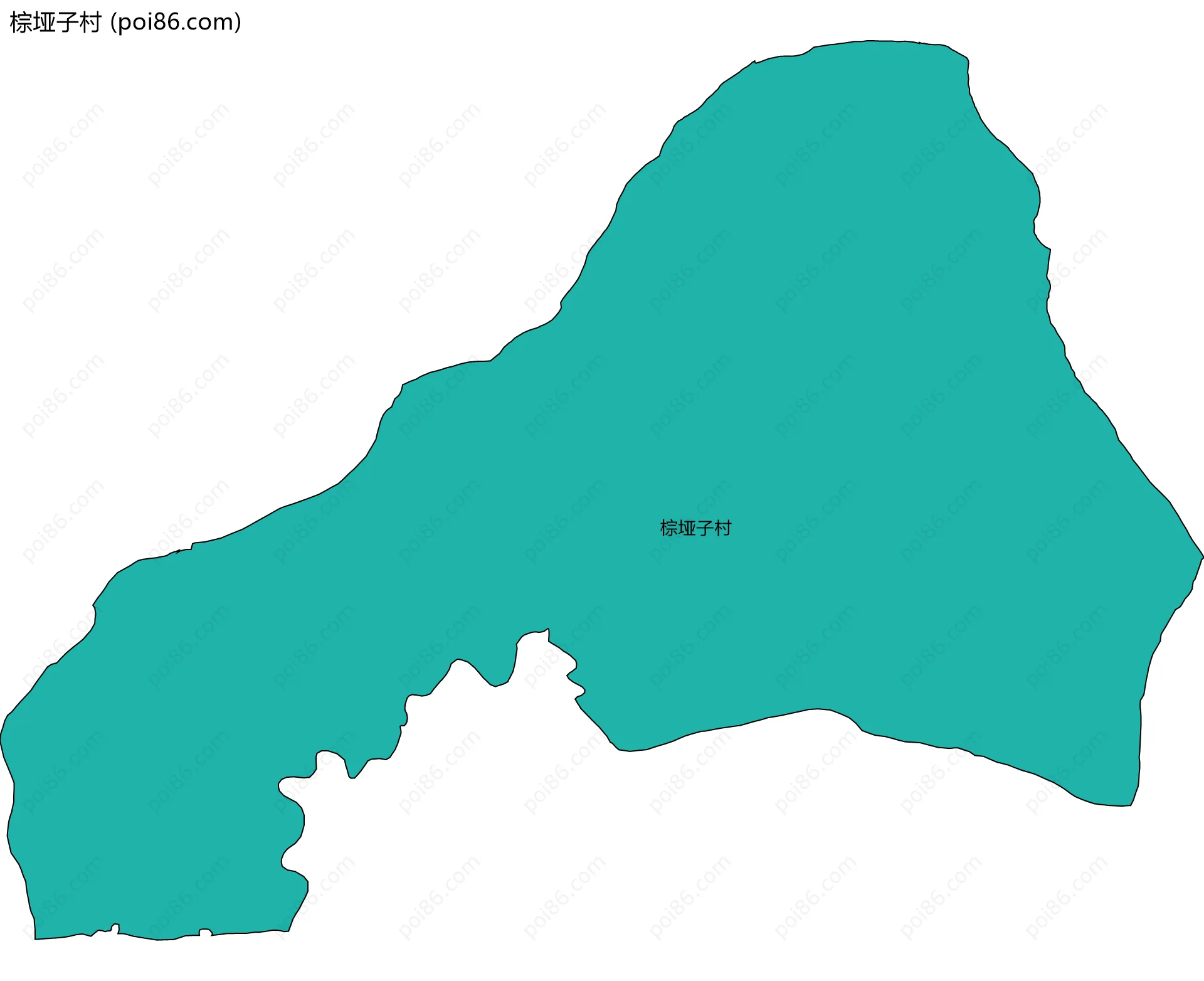 棕垭子村边界地图