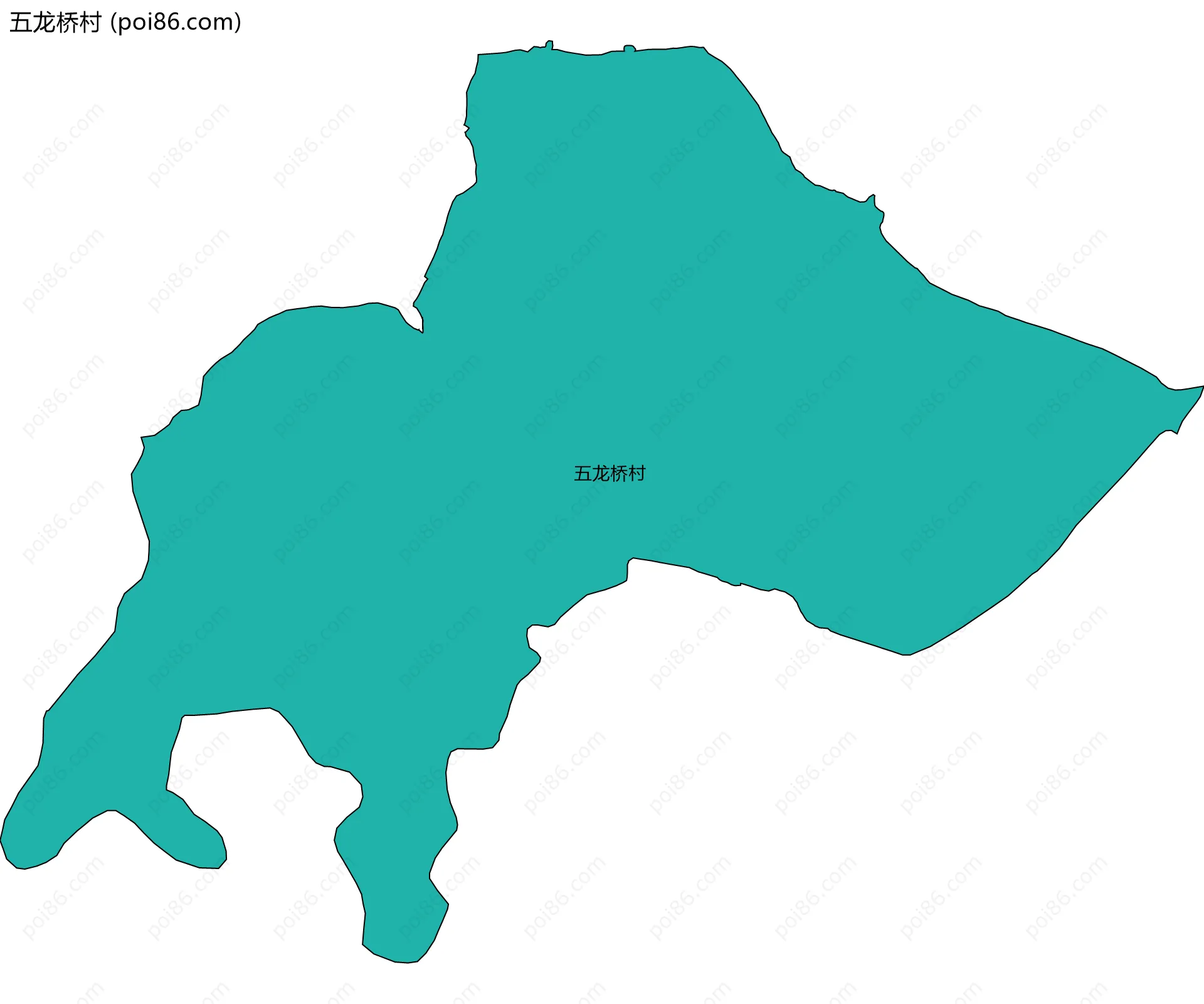 五龙桥村边界地图