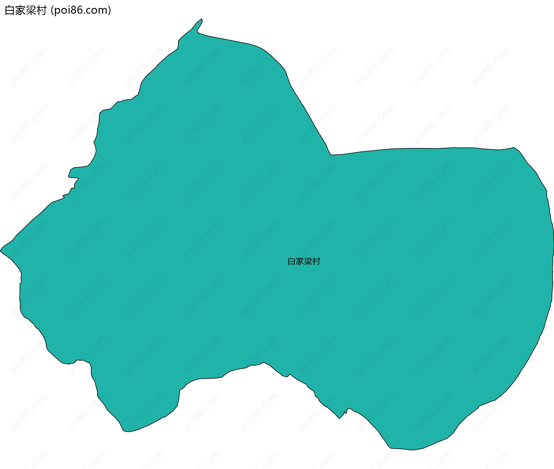 白家梁村边界地图