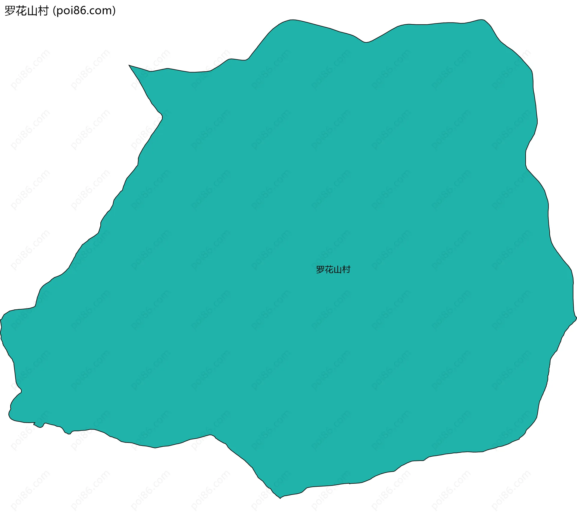 罗花山村边界地图