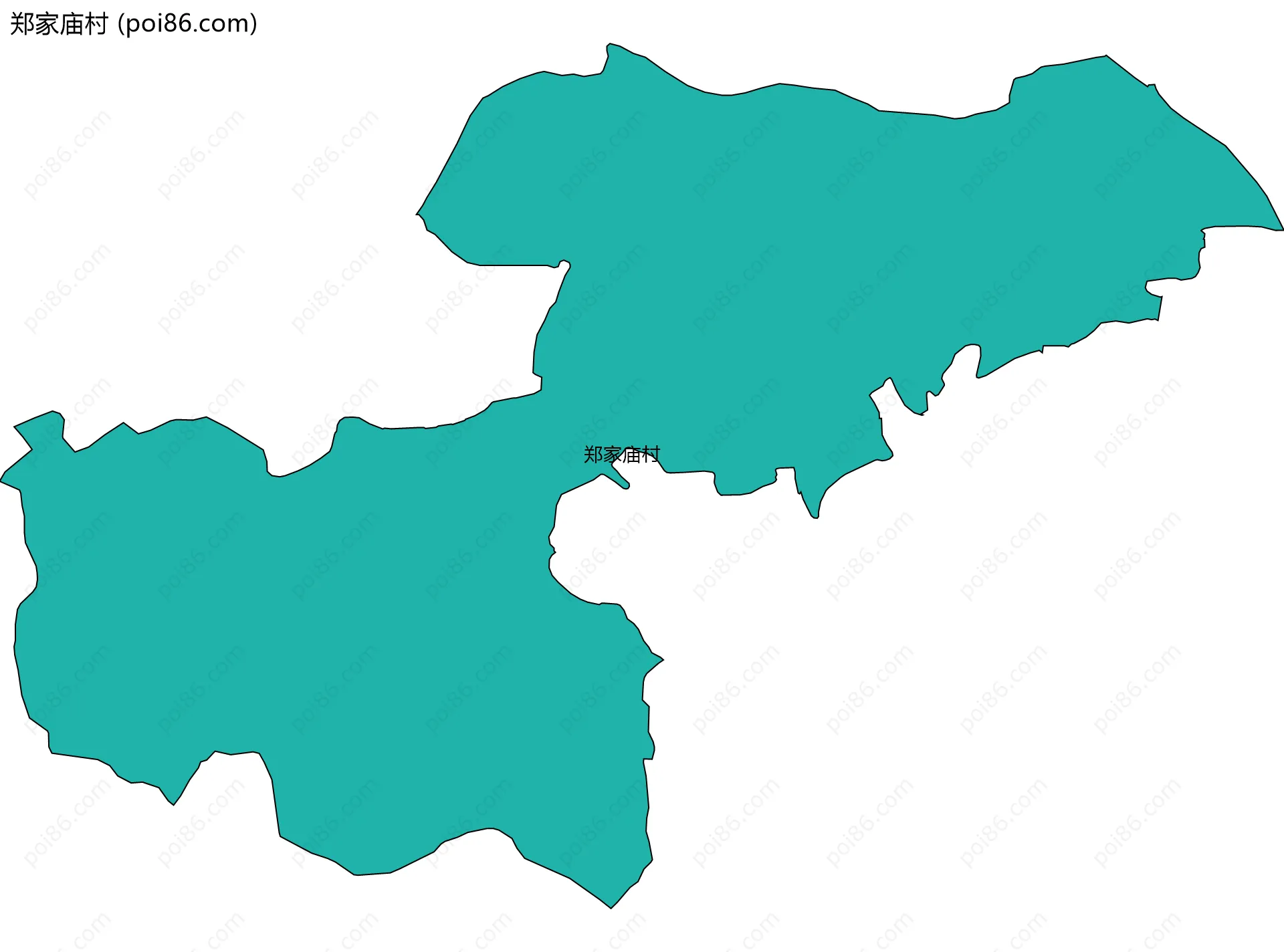 郑家庙村边界地图