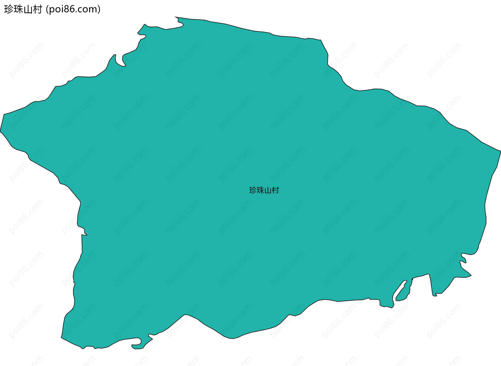 珍珠山村边界地图