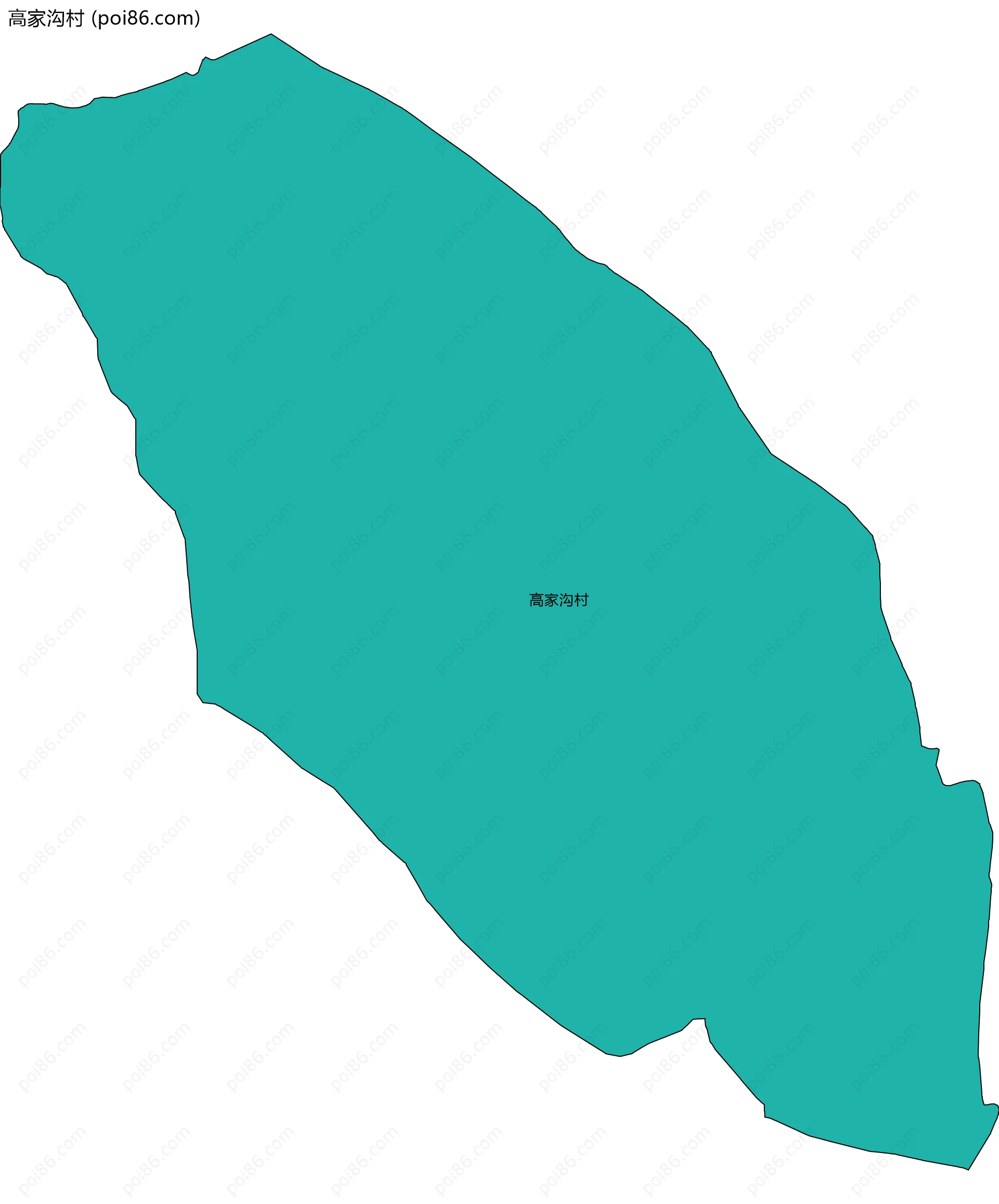 高家沟村边界地图