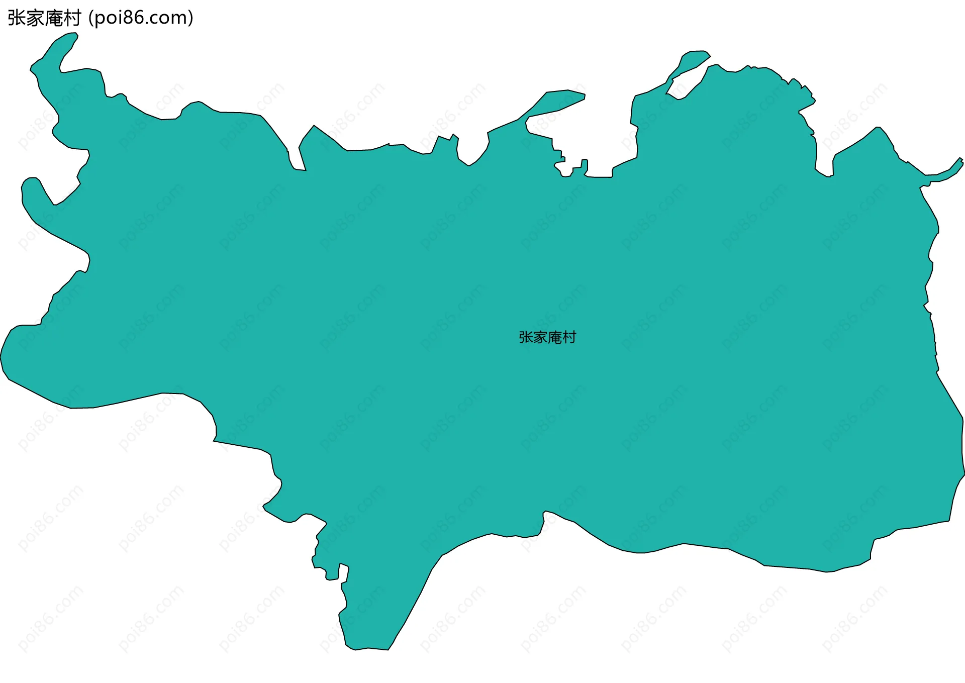 张家庵村边界地图