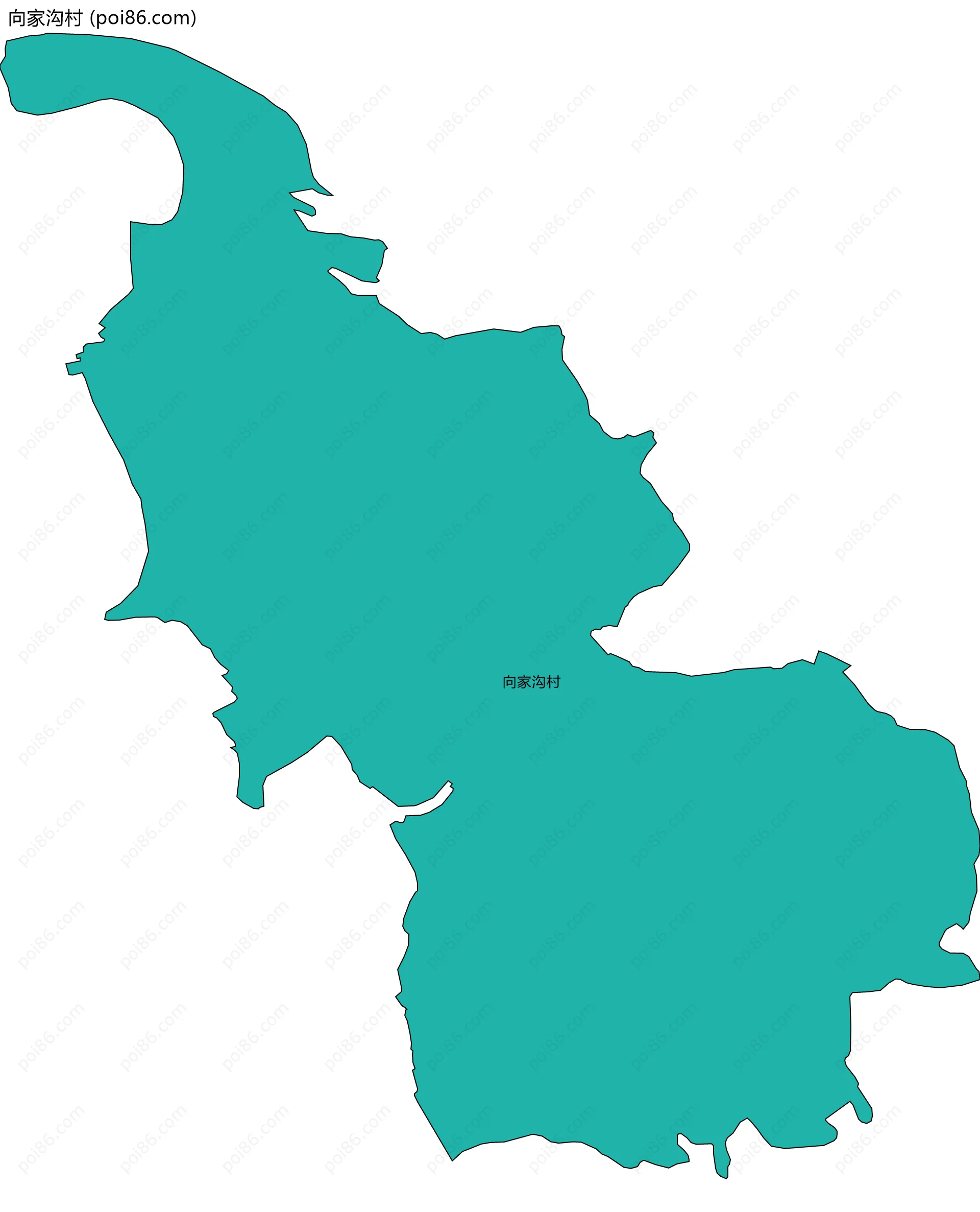 向家沟村边界地图