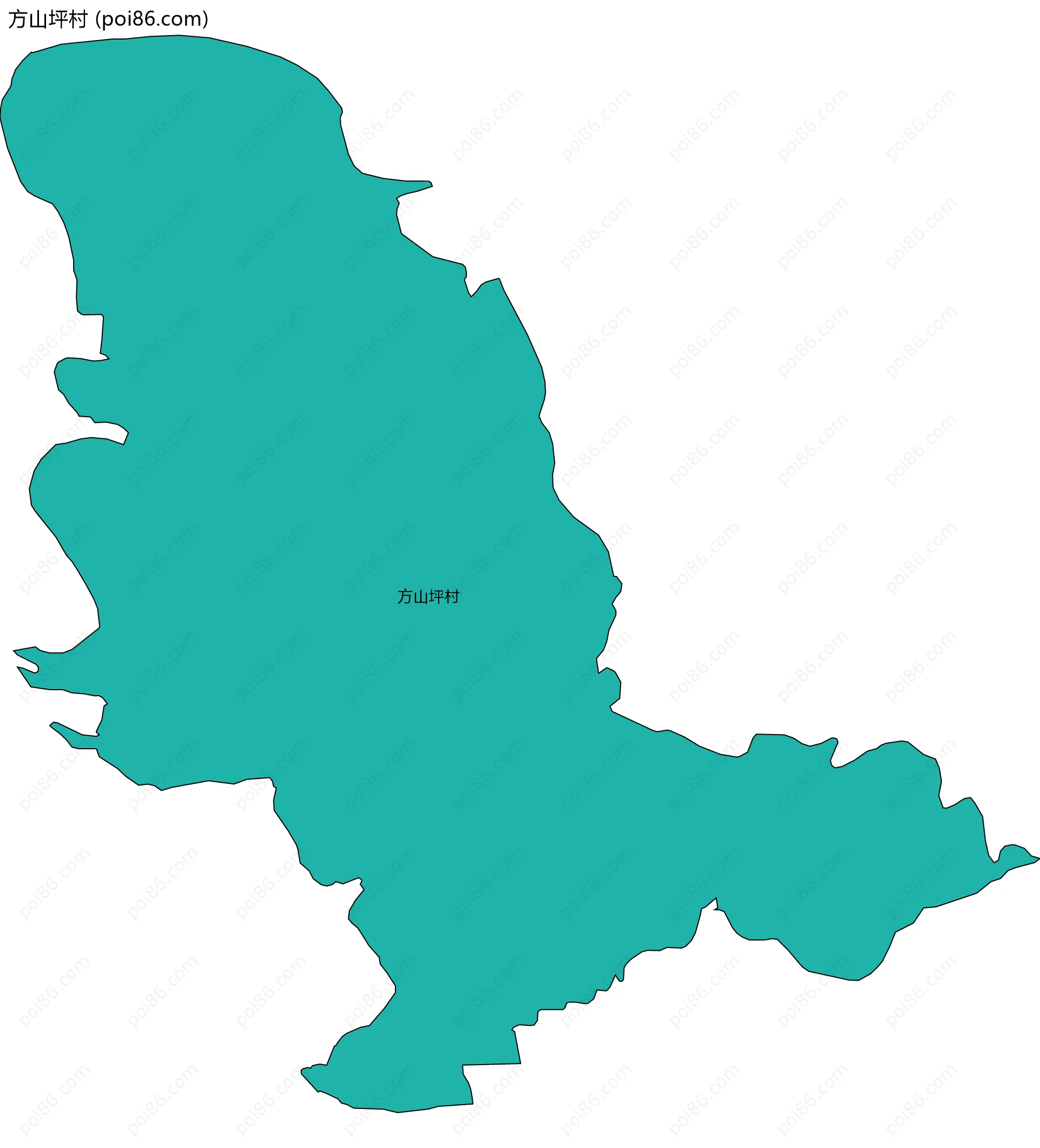 方山坪村边界地图