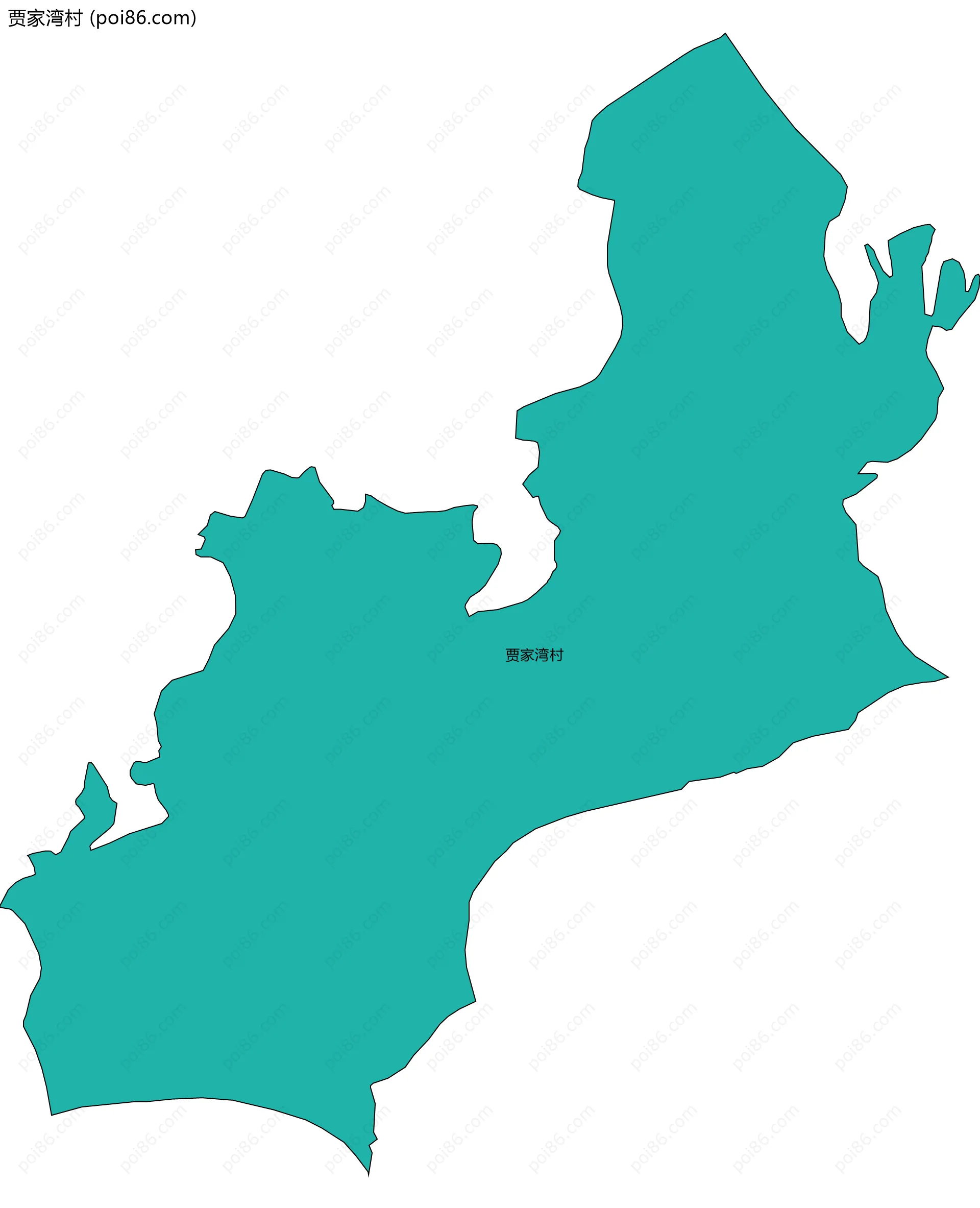 贾家湾村边界地图