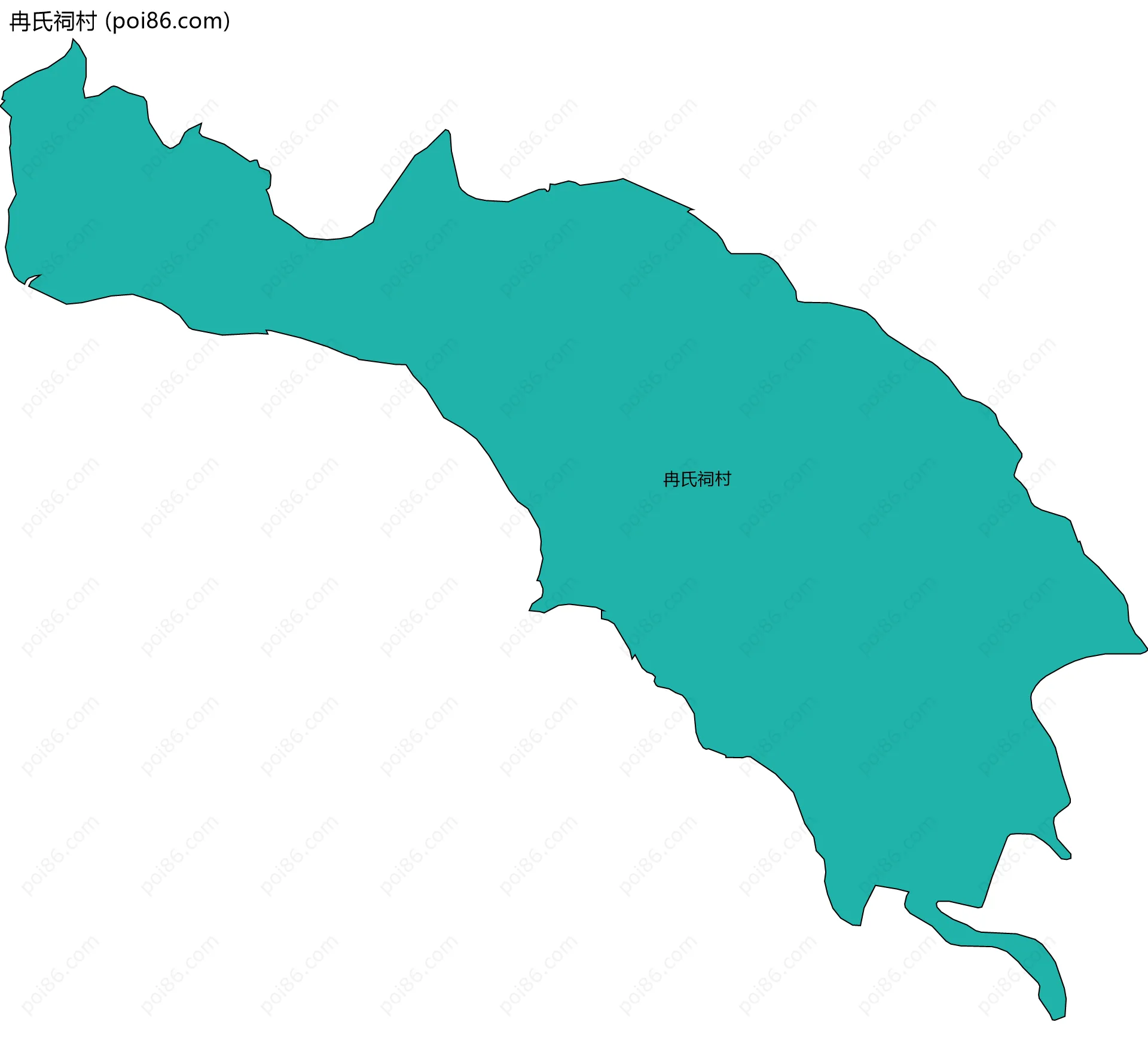 冉氏祠村边界地图