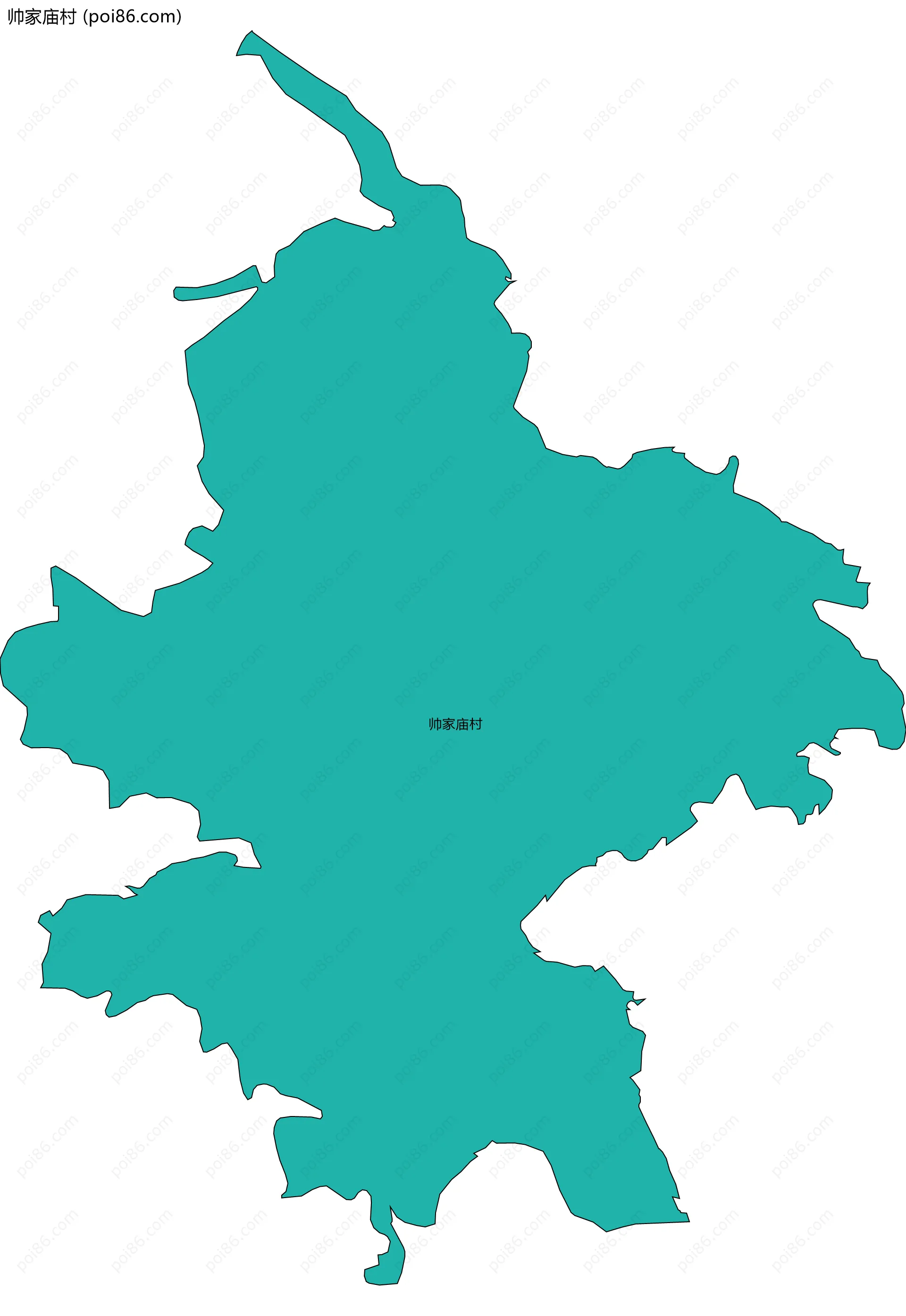 帅家庙村边界地图