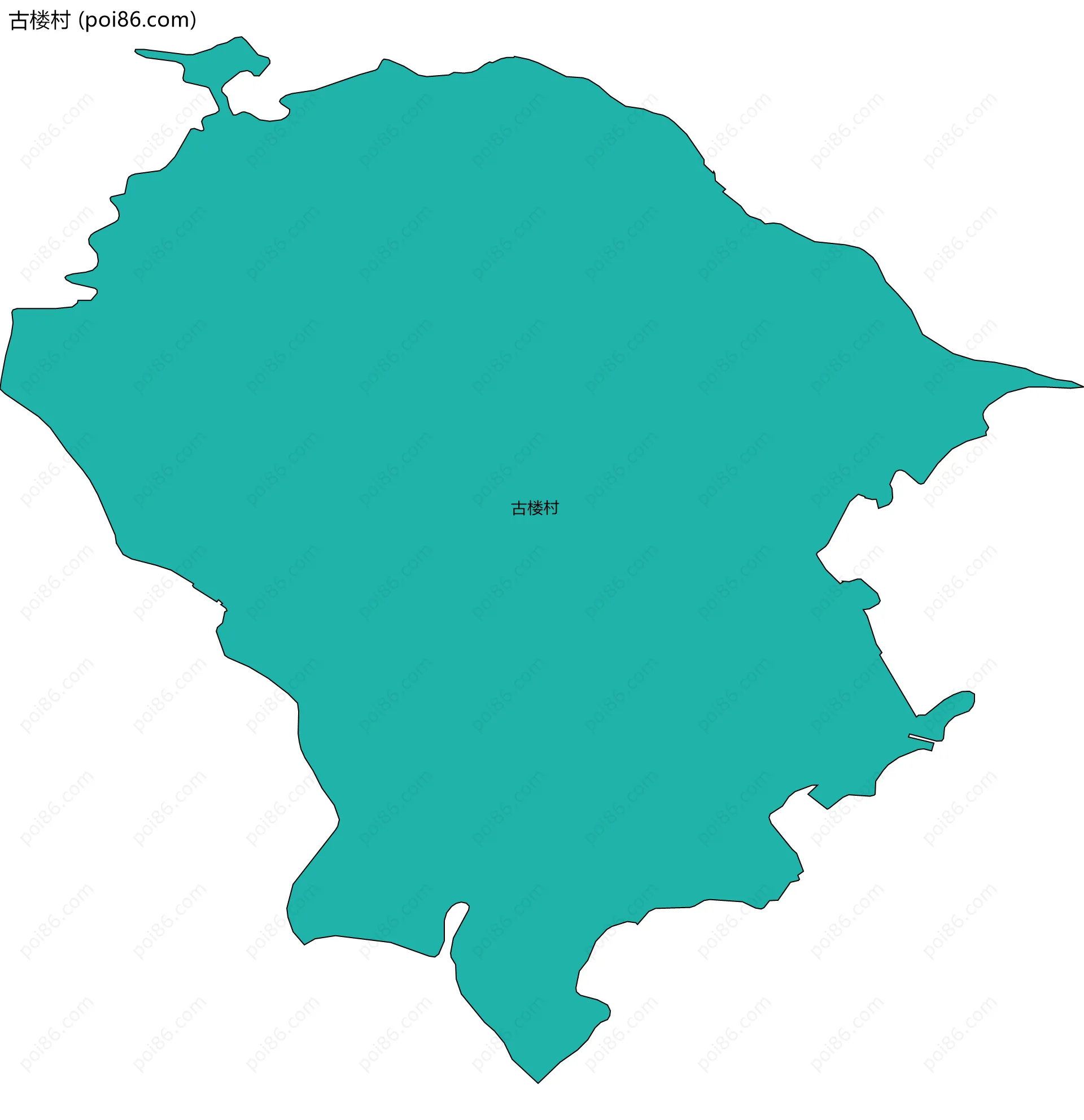 古楼村边界地图