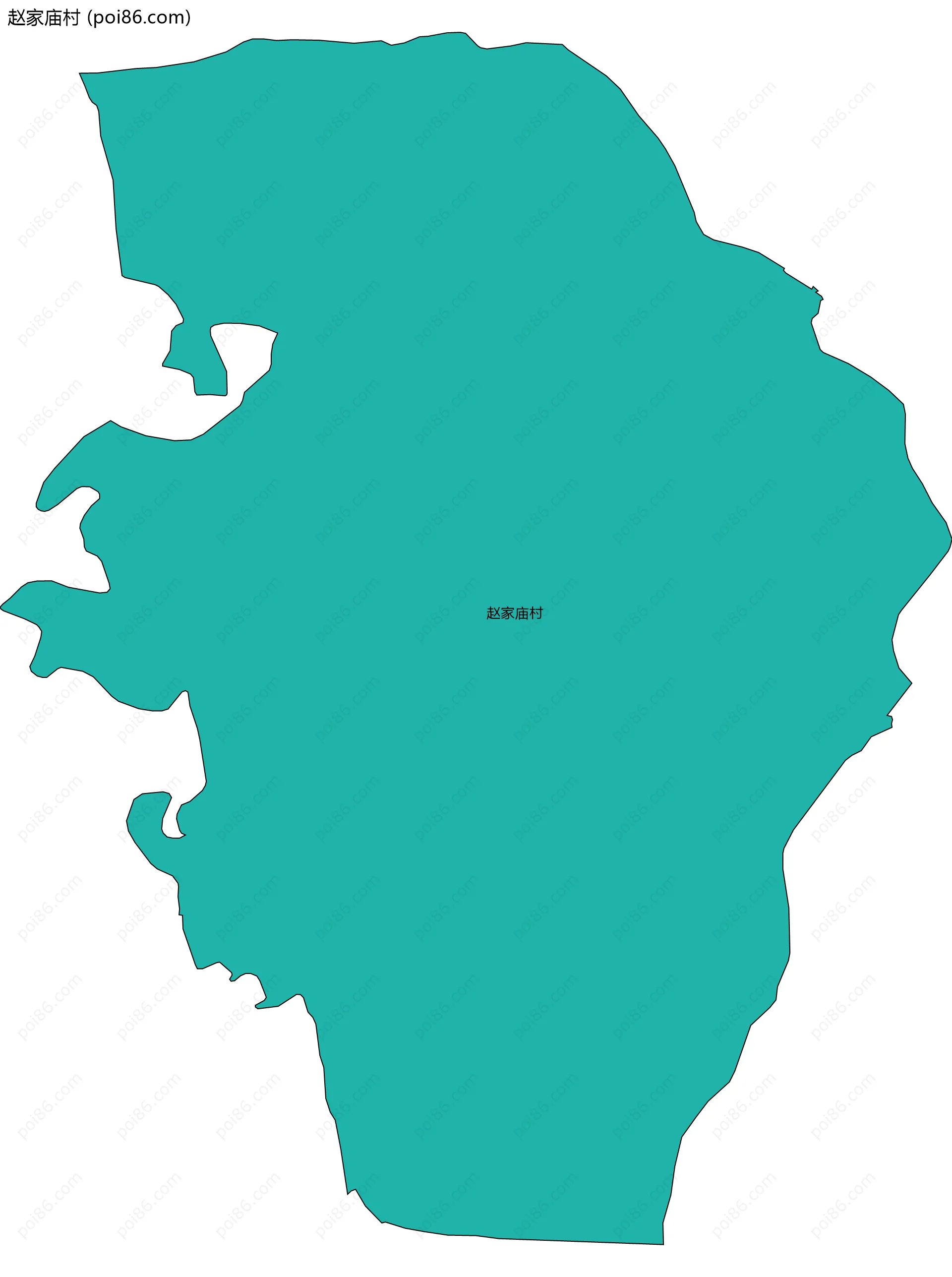 赵家庙村边界地图