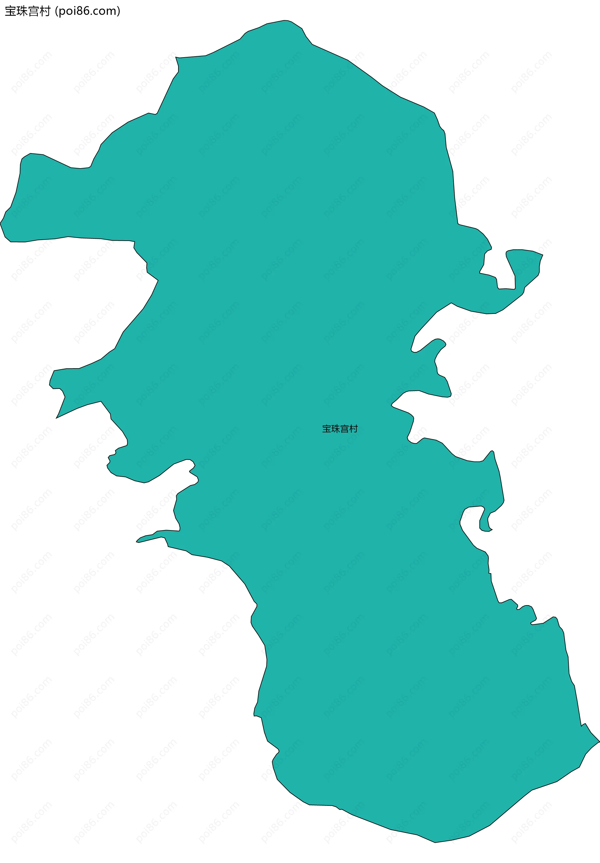 宝珠宫村边界地图