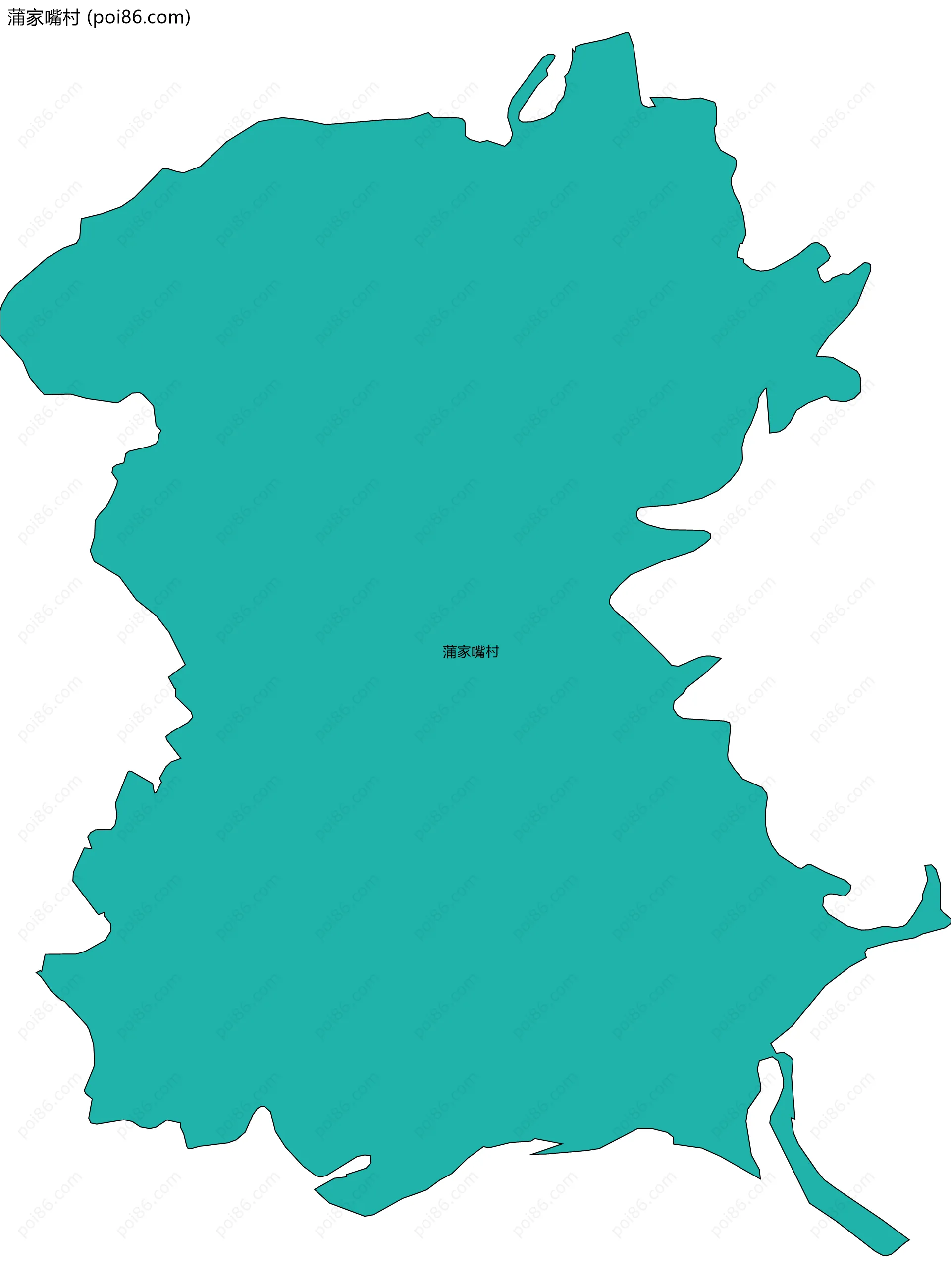 蒲家嘴村边界地图