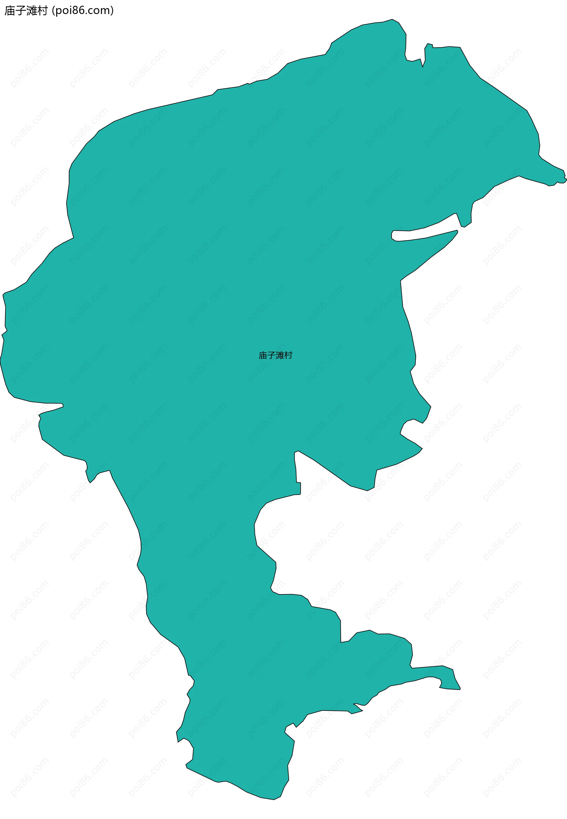 庙子滩村边界地图