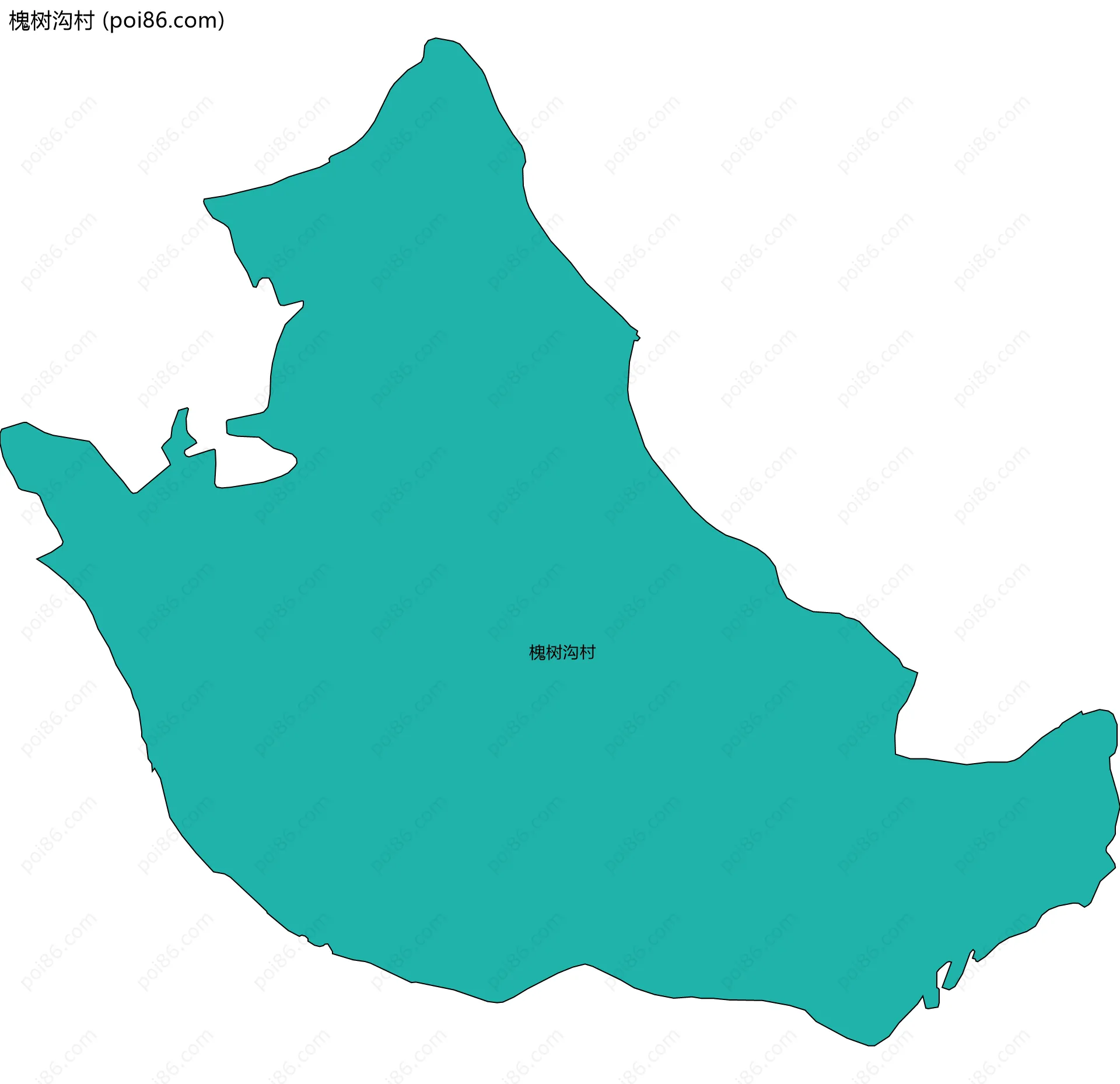 槐树沟村边界地图