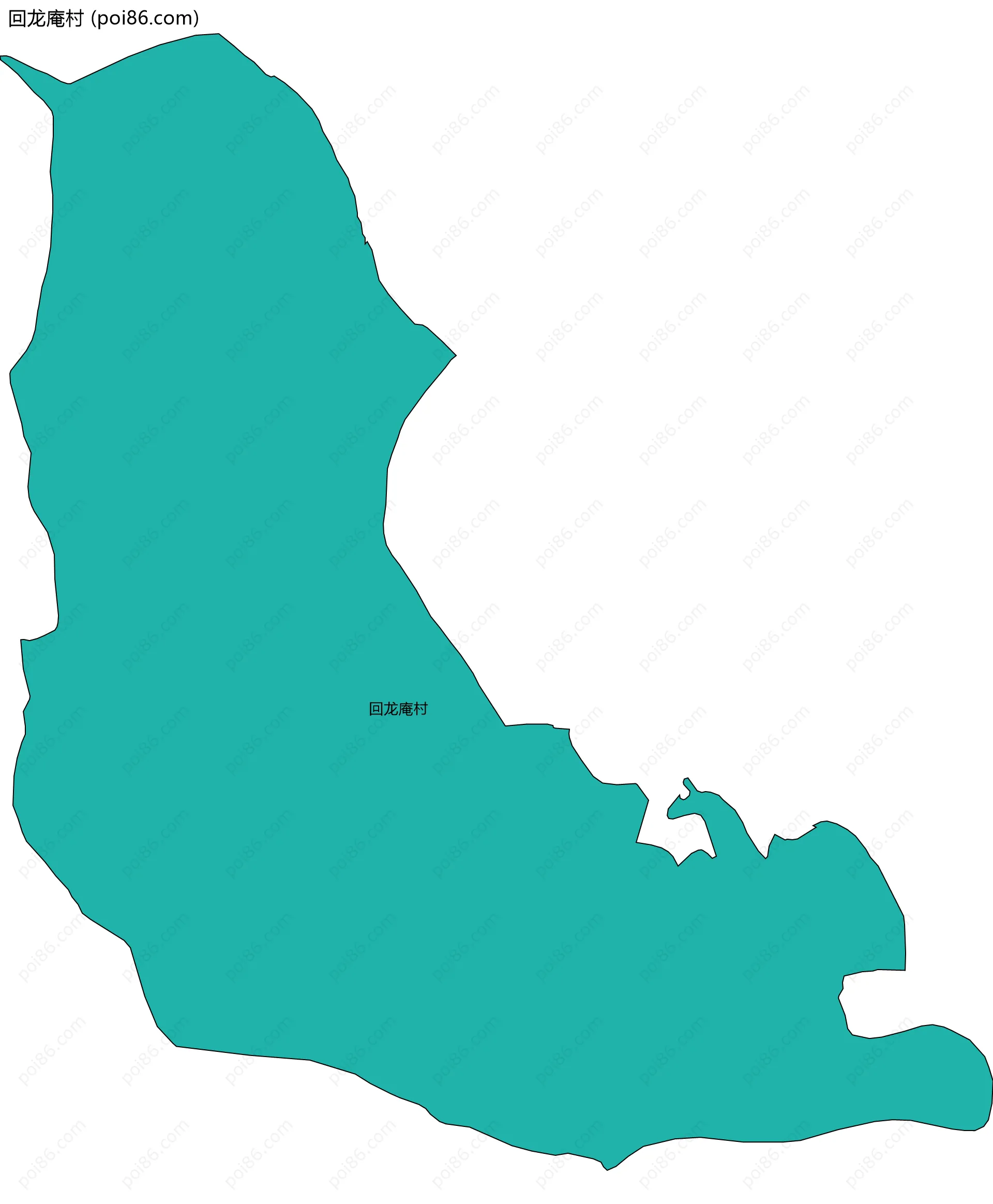 回龙庵村边界地图