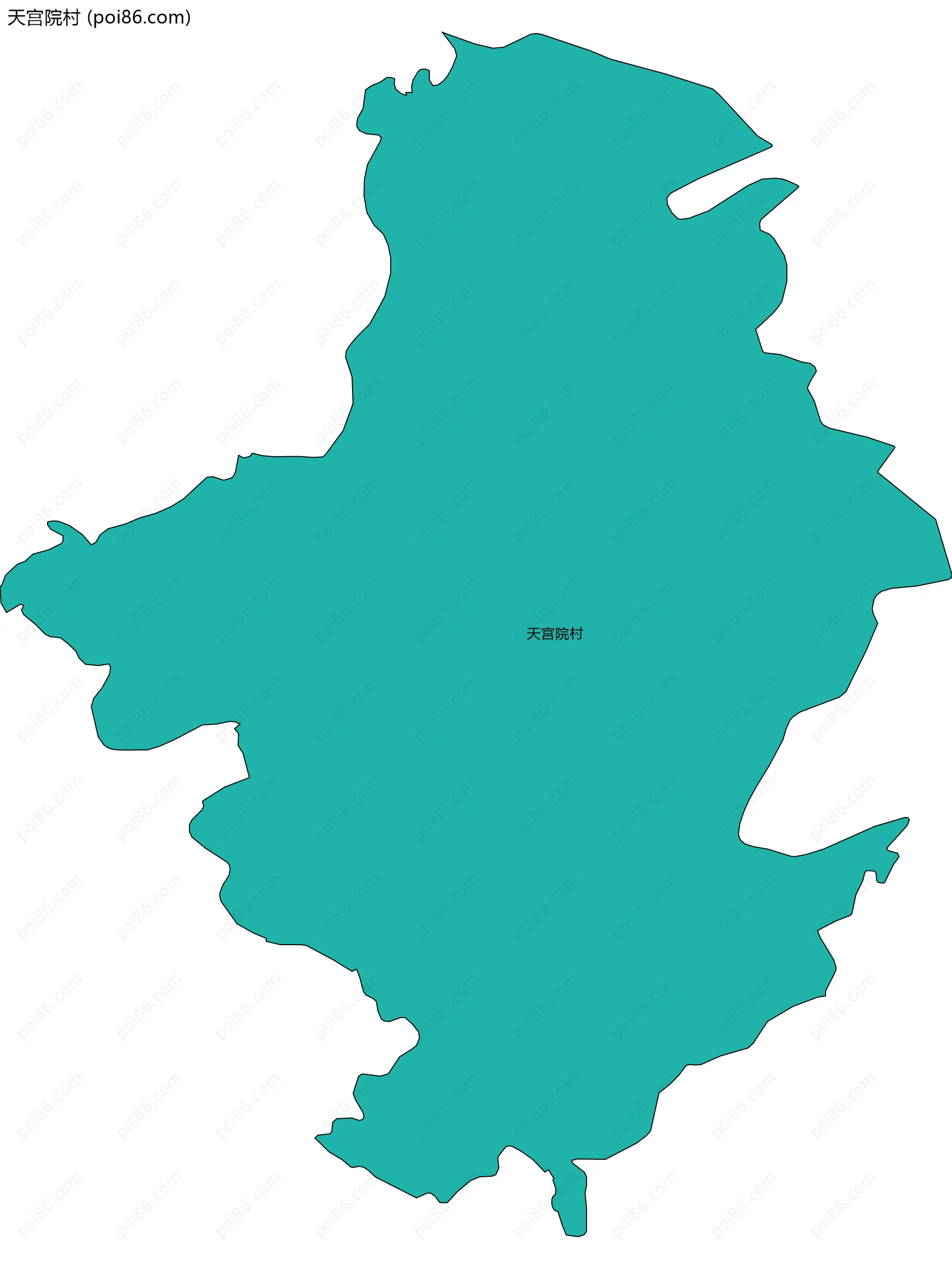 天宫院村边界地图