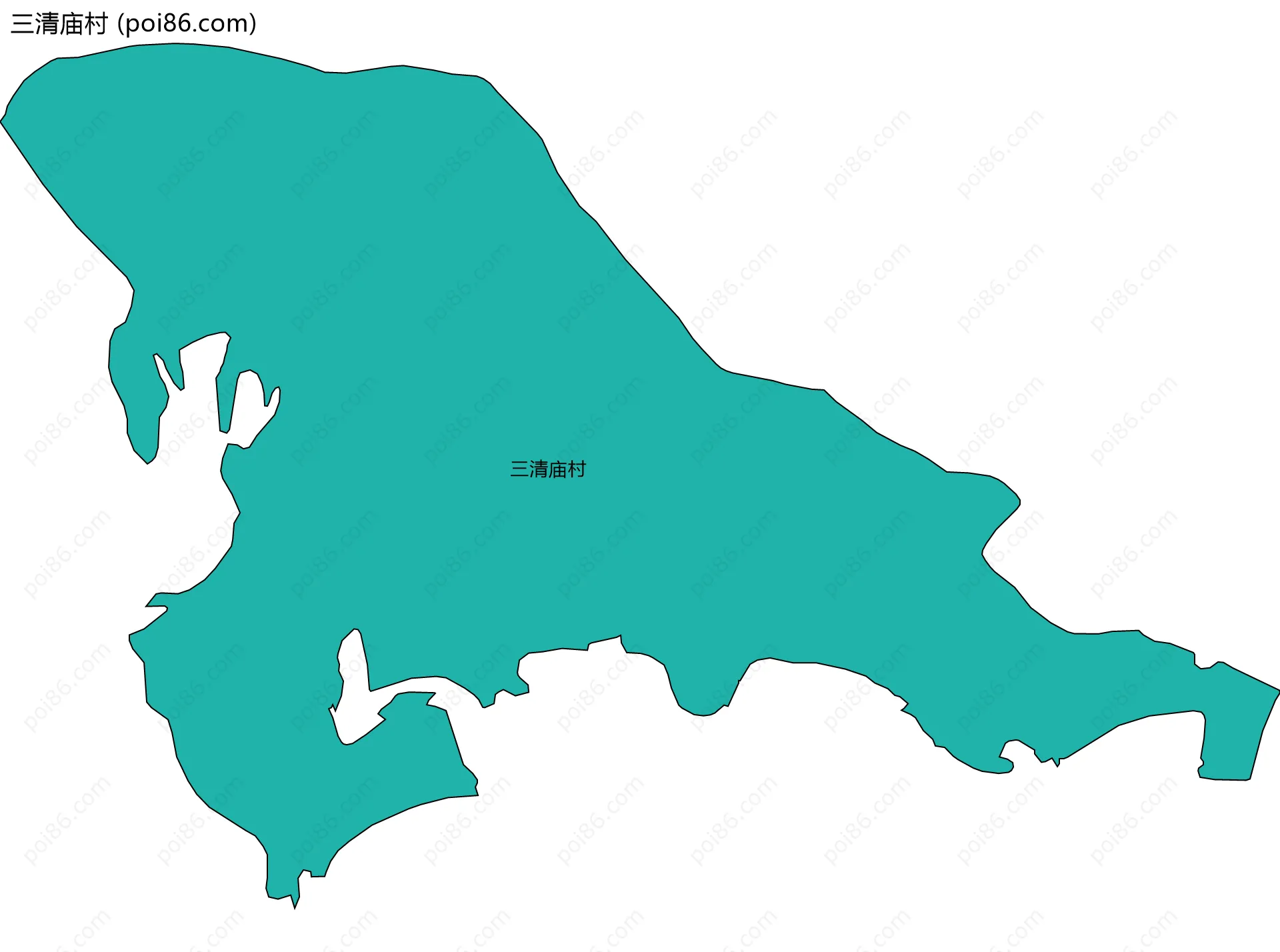 三清庙村边界地图