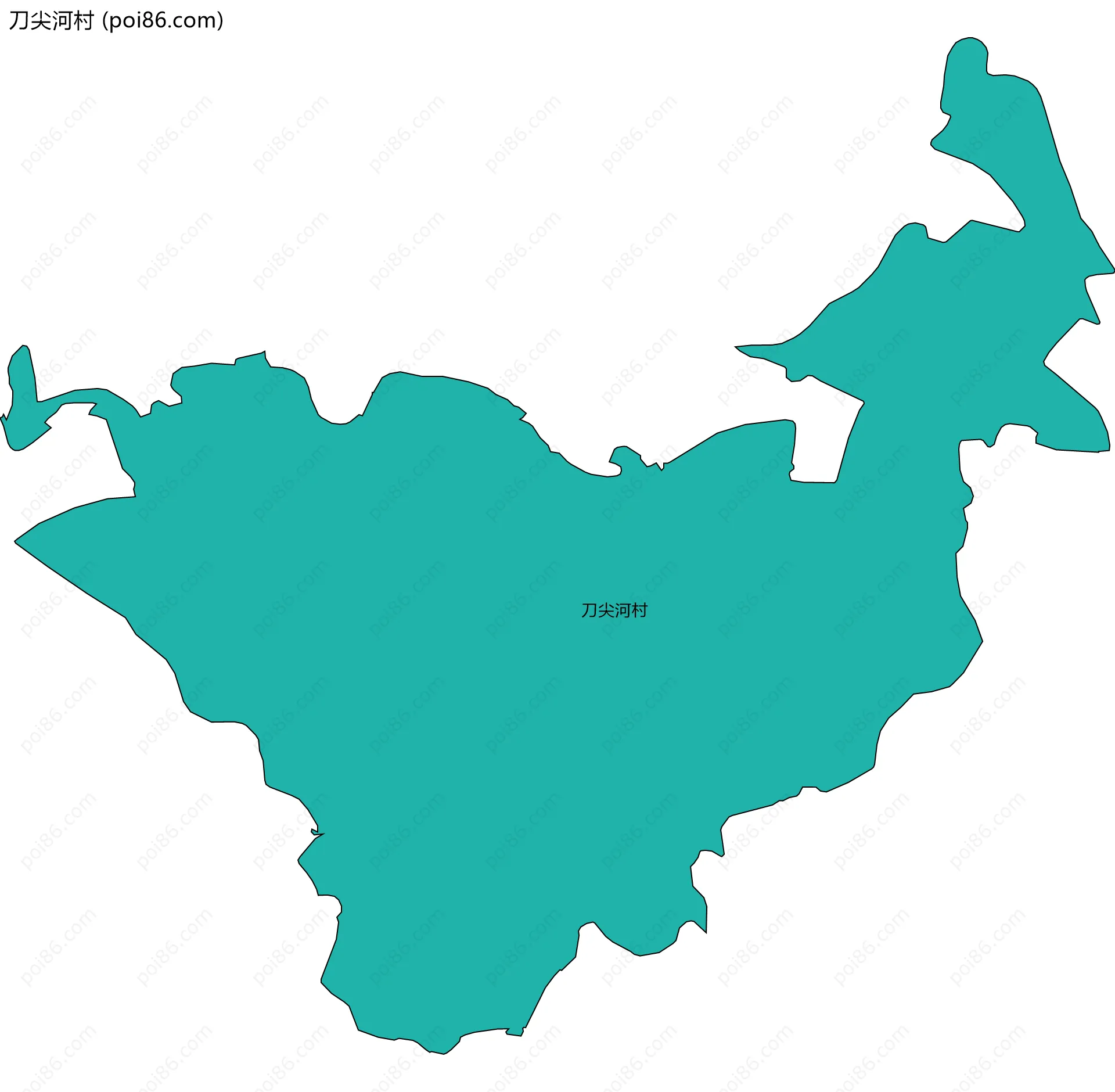 刀尖河村边界地图