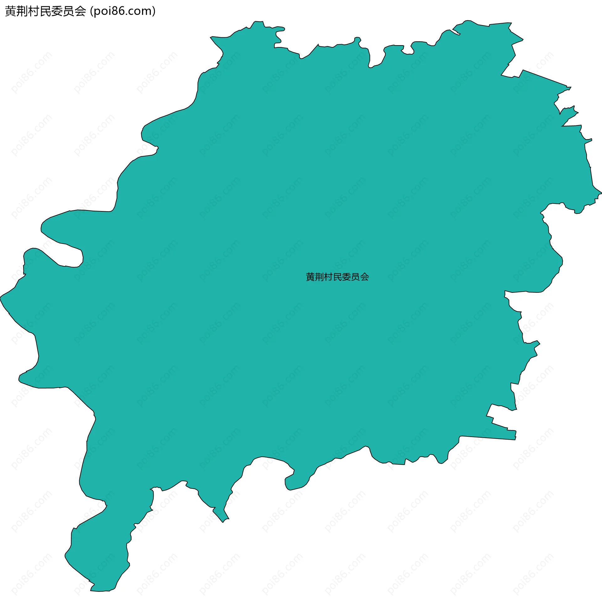 黄荆村民委员会边界地图