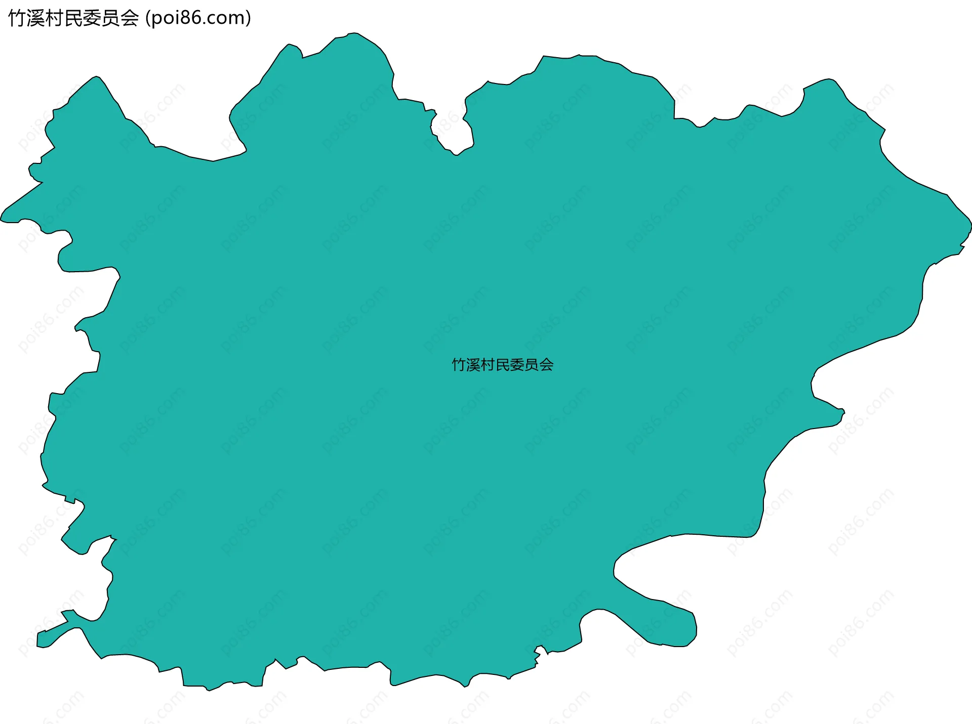 竹溪村民委员会边界地图