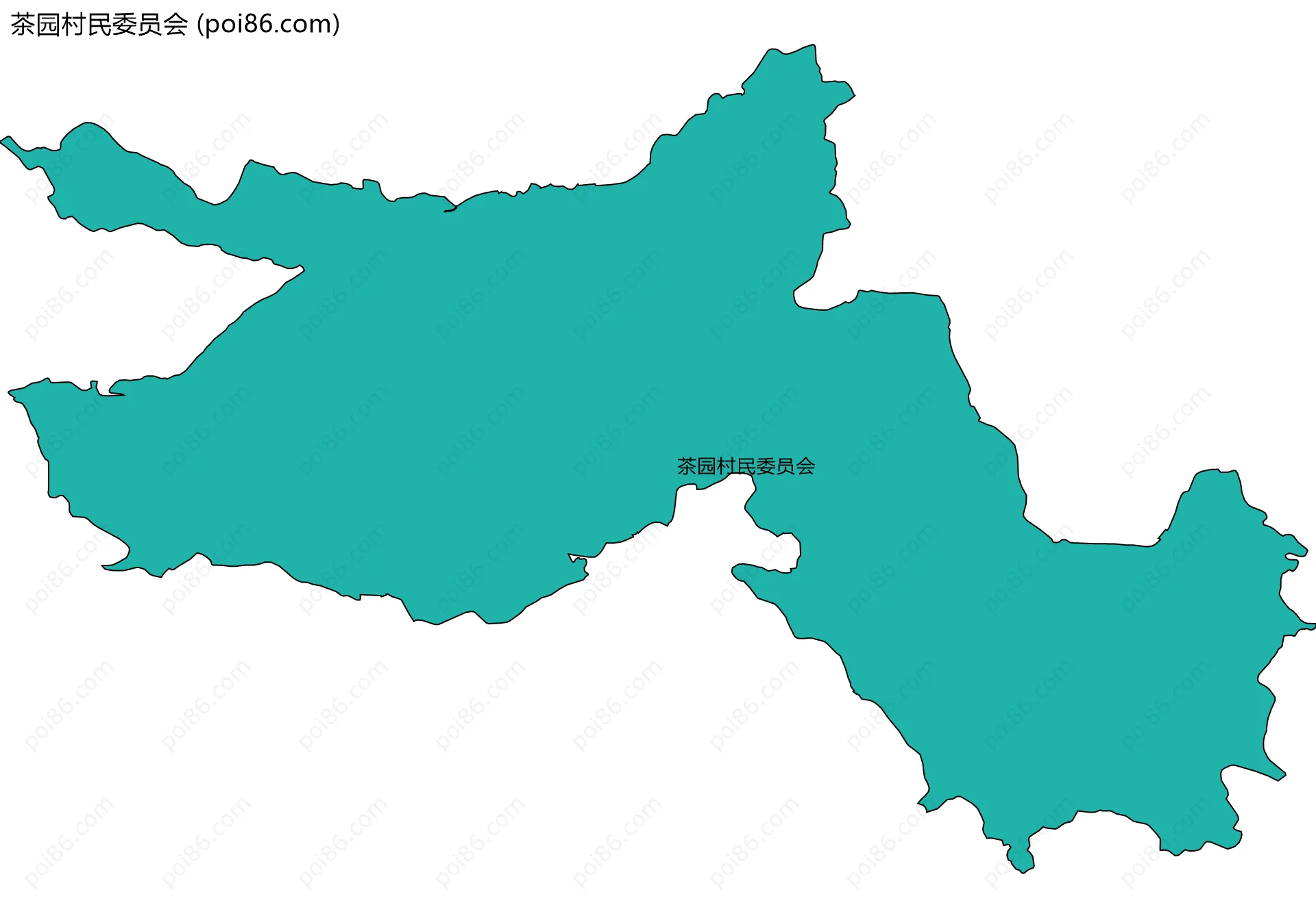 茶园村民委员会边界地图