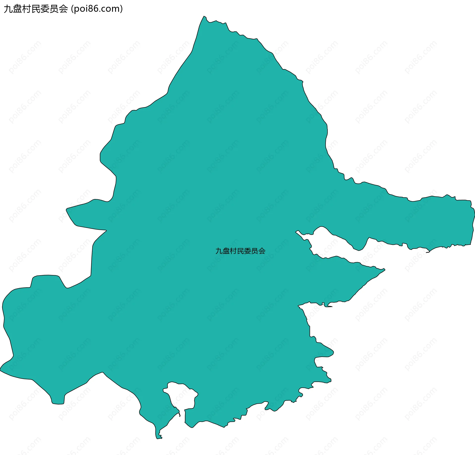 九盘村民委员会边界地图