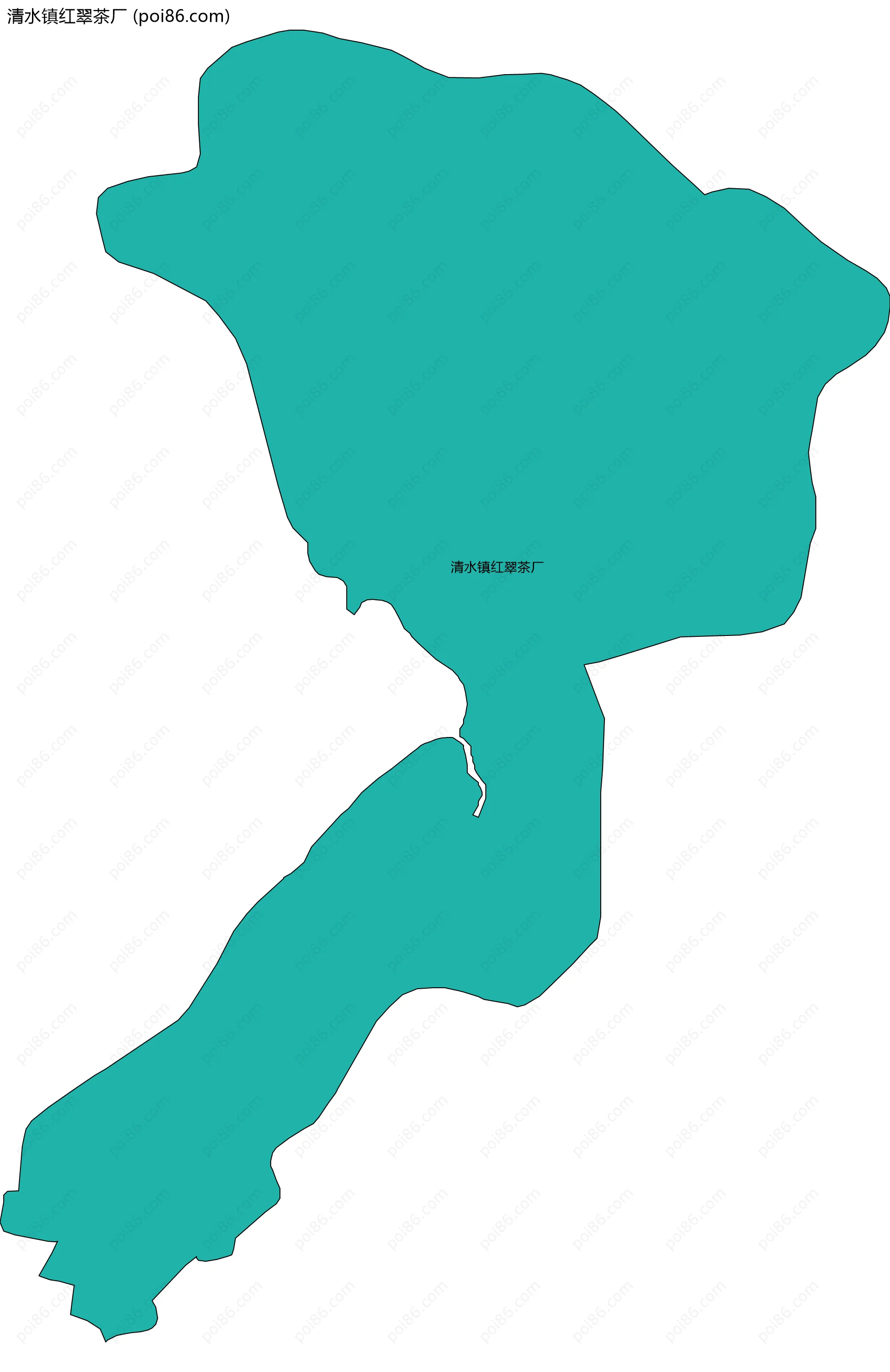 清水镇红翠茶厂边界地图