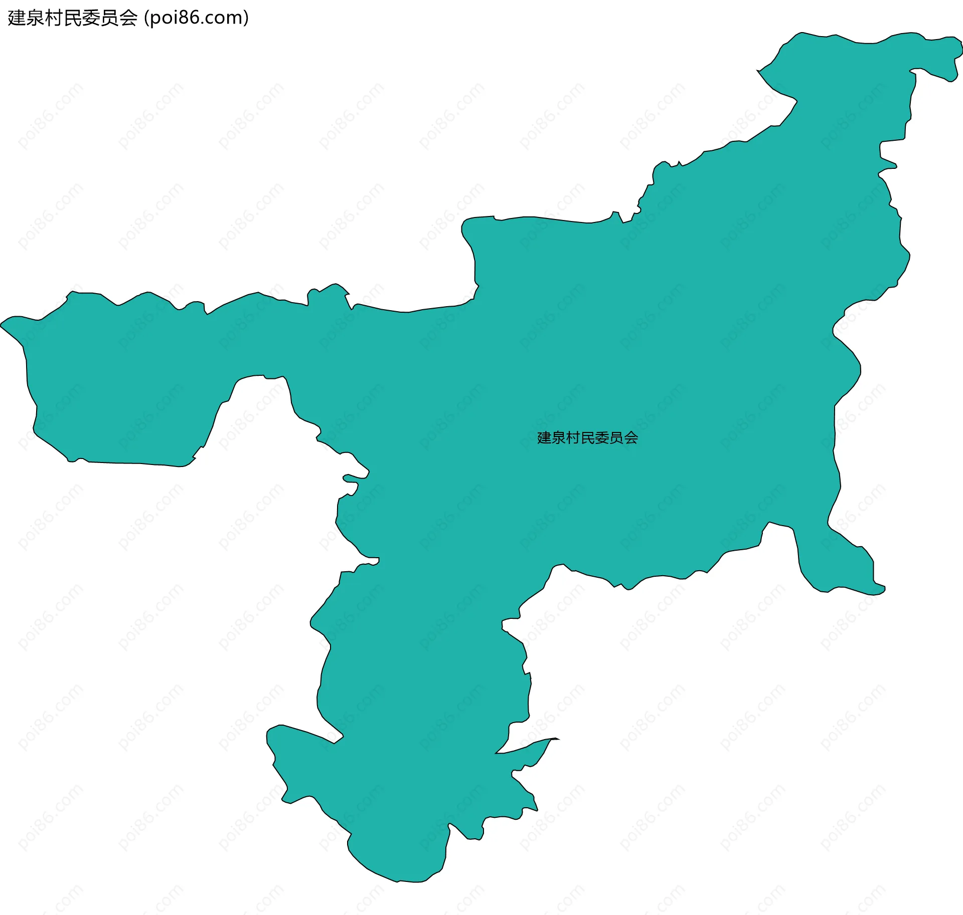 建泉村民委员会边界地图