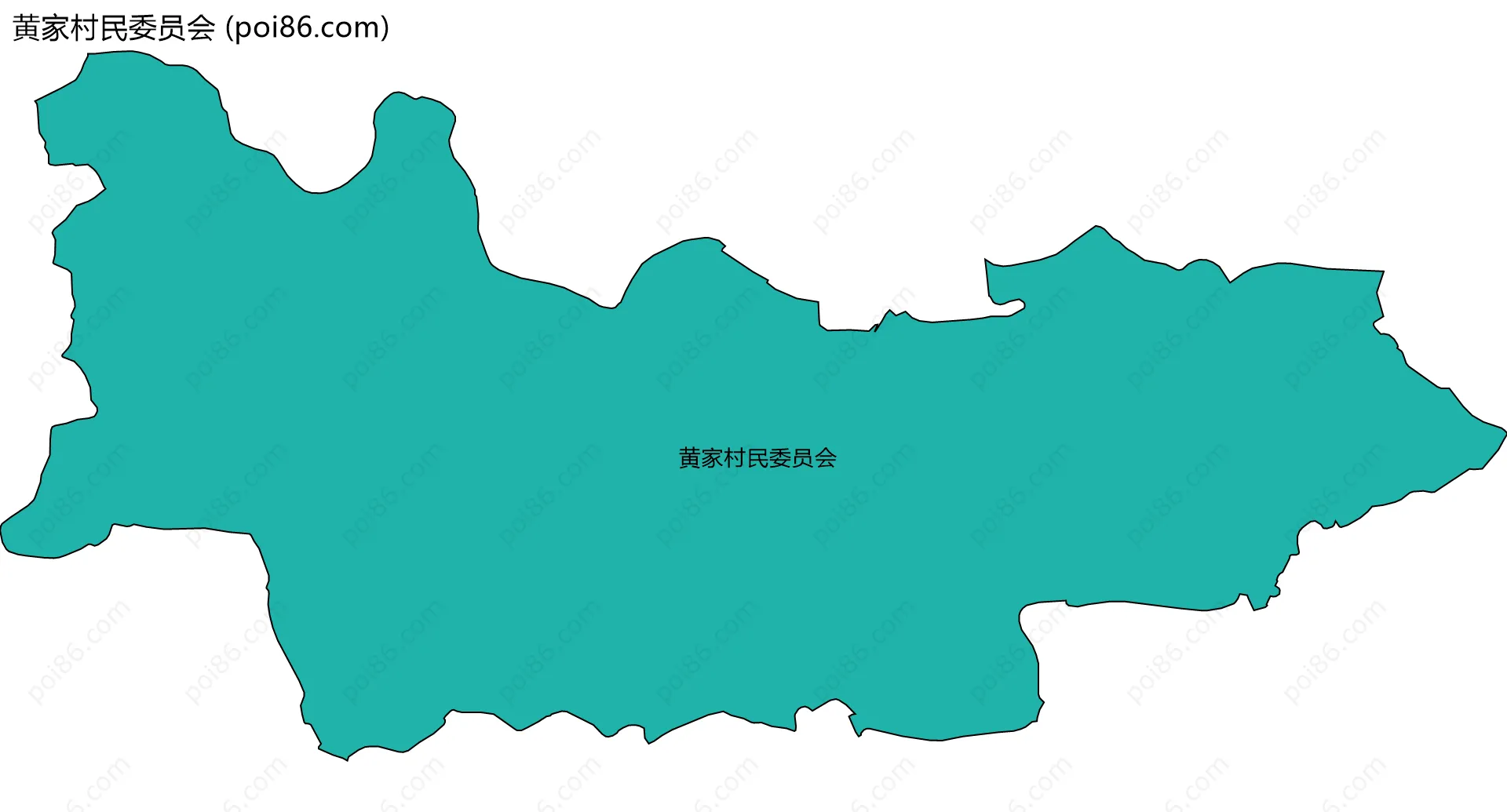 黄家村民委员会边界地图