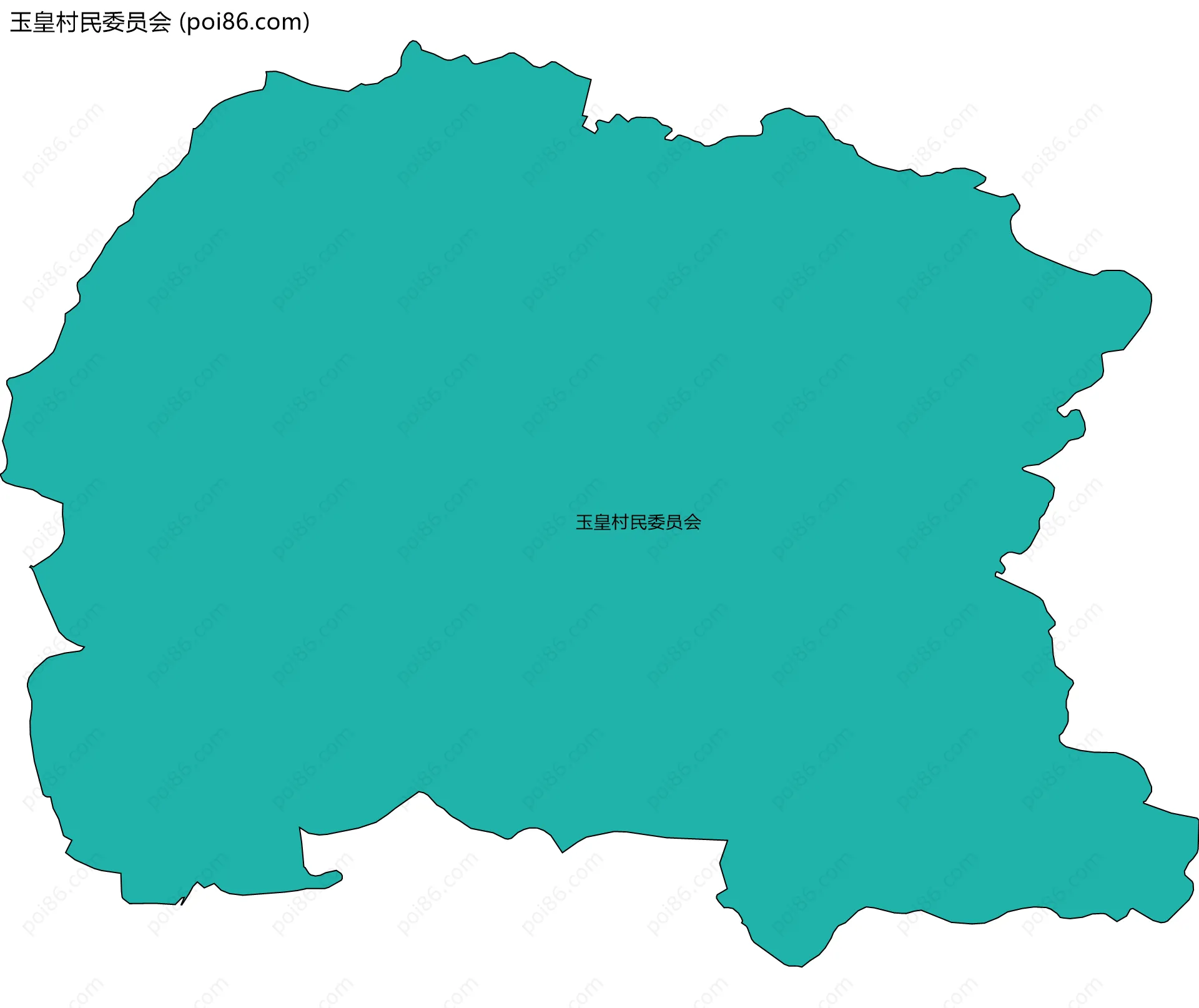 玉皇村民委员会边界地图