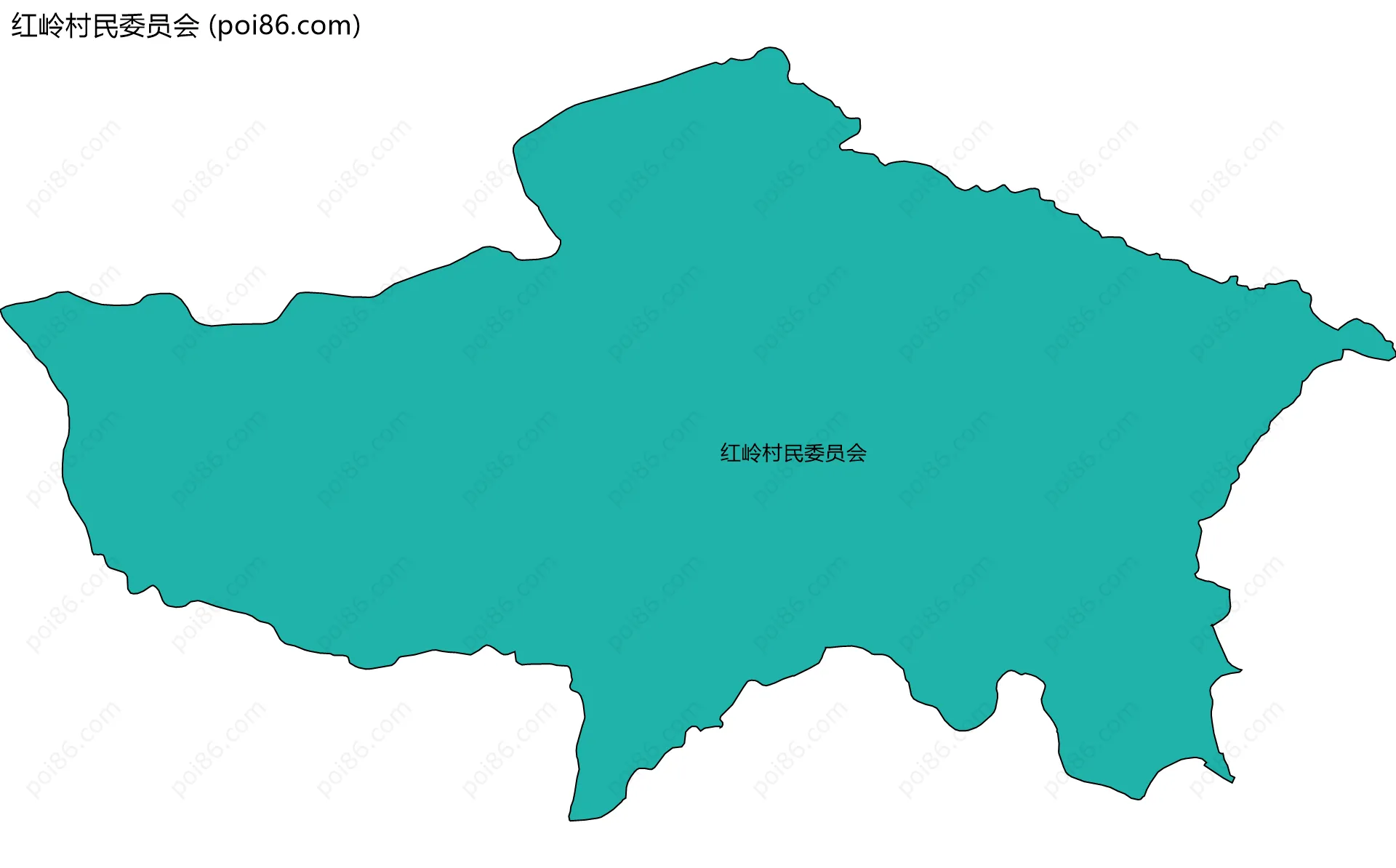 红岭村民委员会边界地图