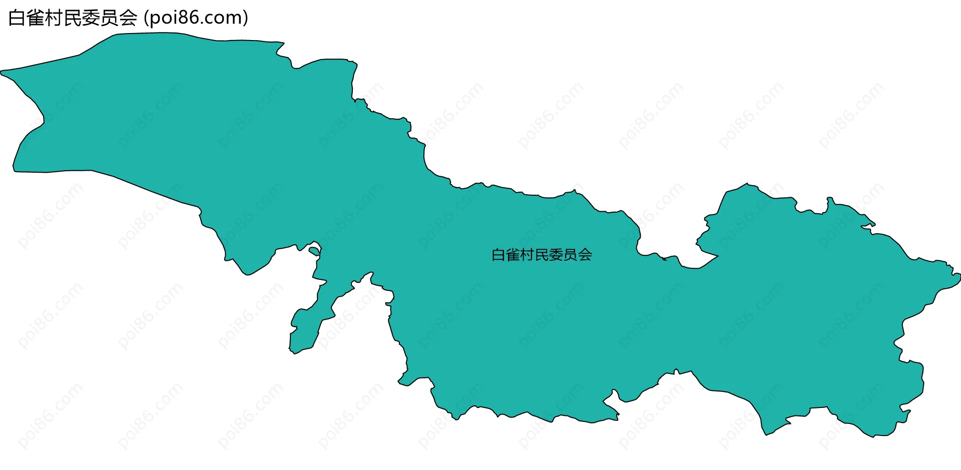 白雀村民委员会边界地图