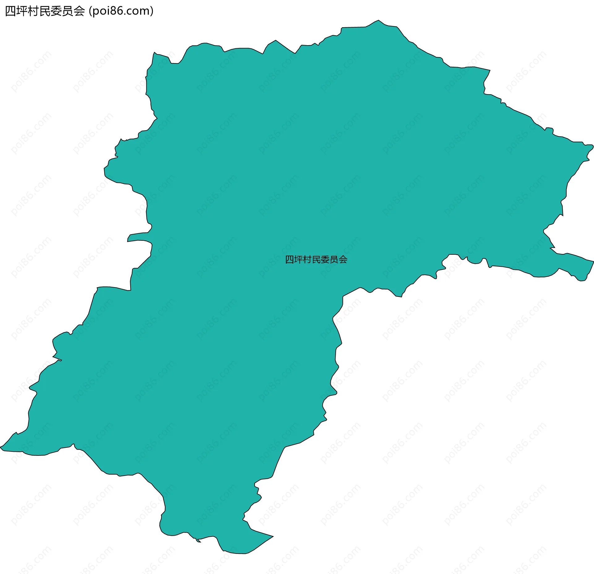 四坪村民委员会边界地图