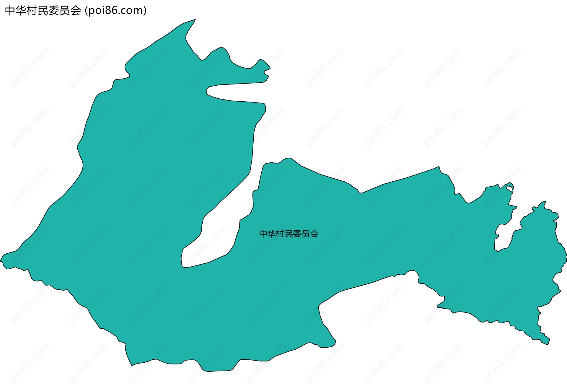 中华村民委员会边界地图