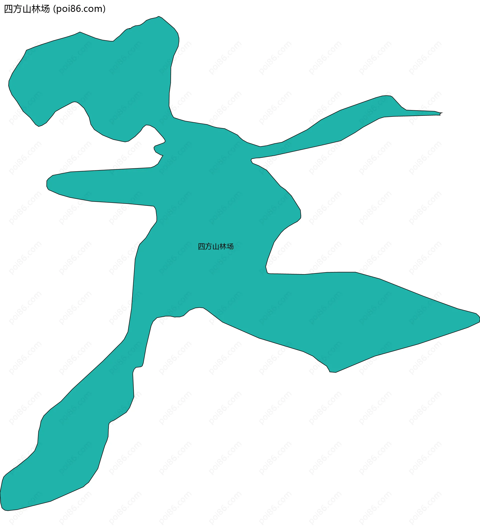 四方山林场边界地图