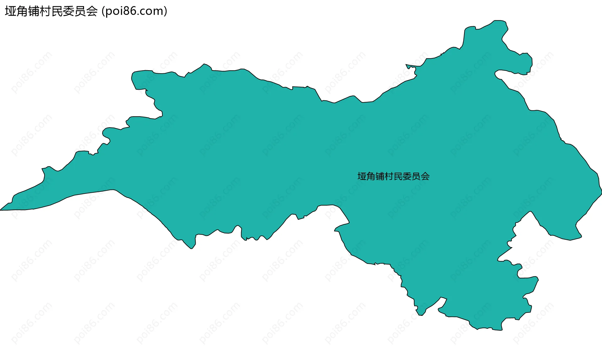 垭角铺村民委员会边界地图