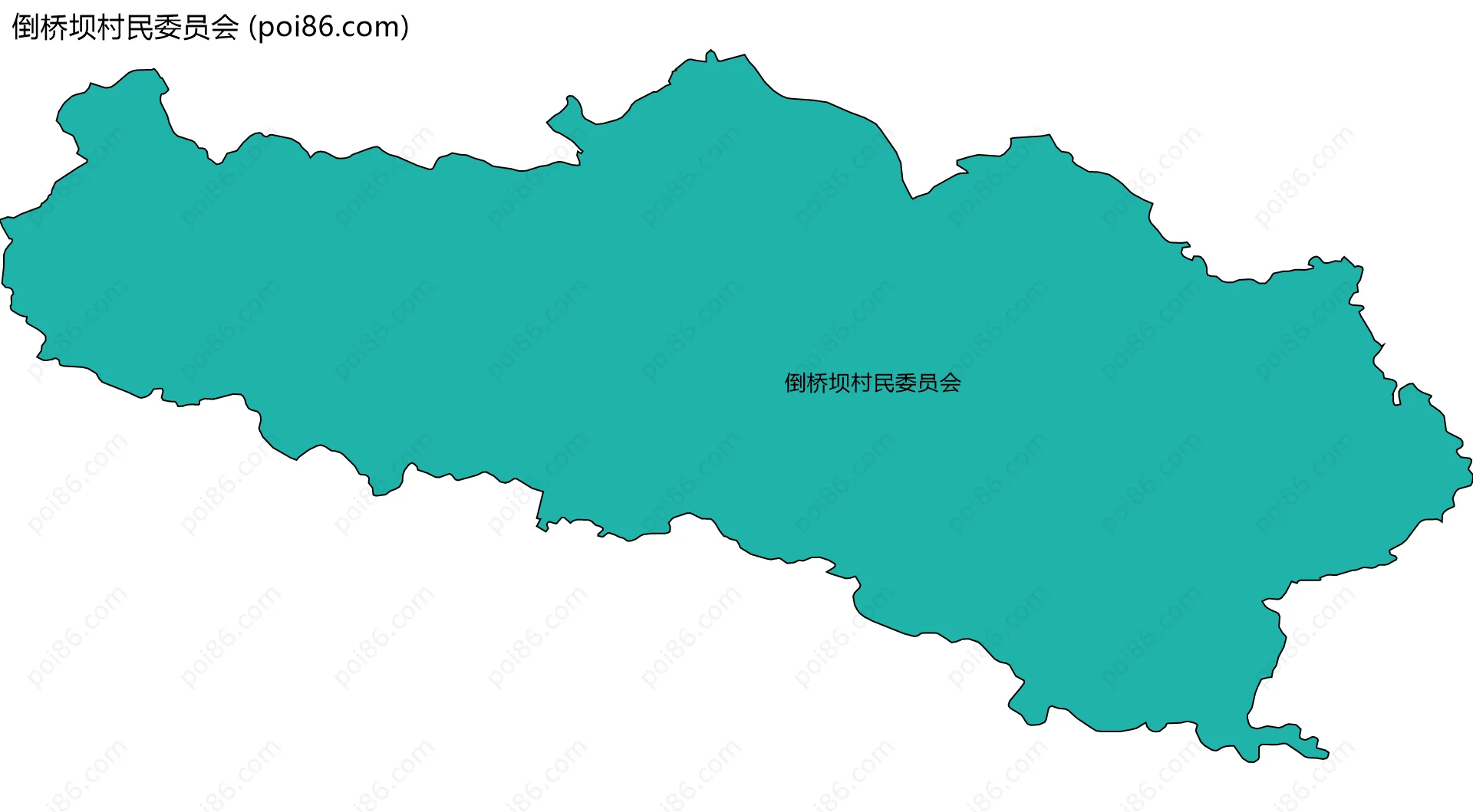 倒桥坝村民委员会边界地图