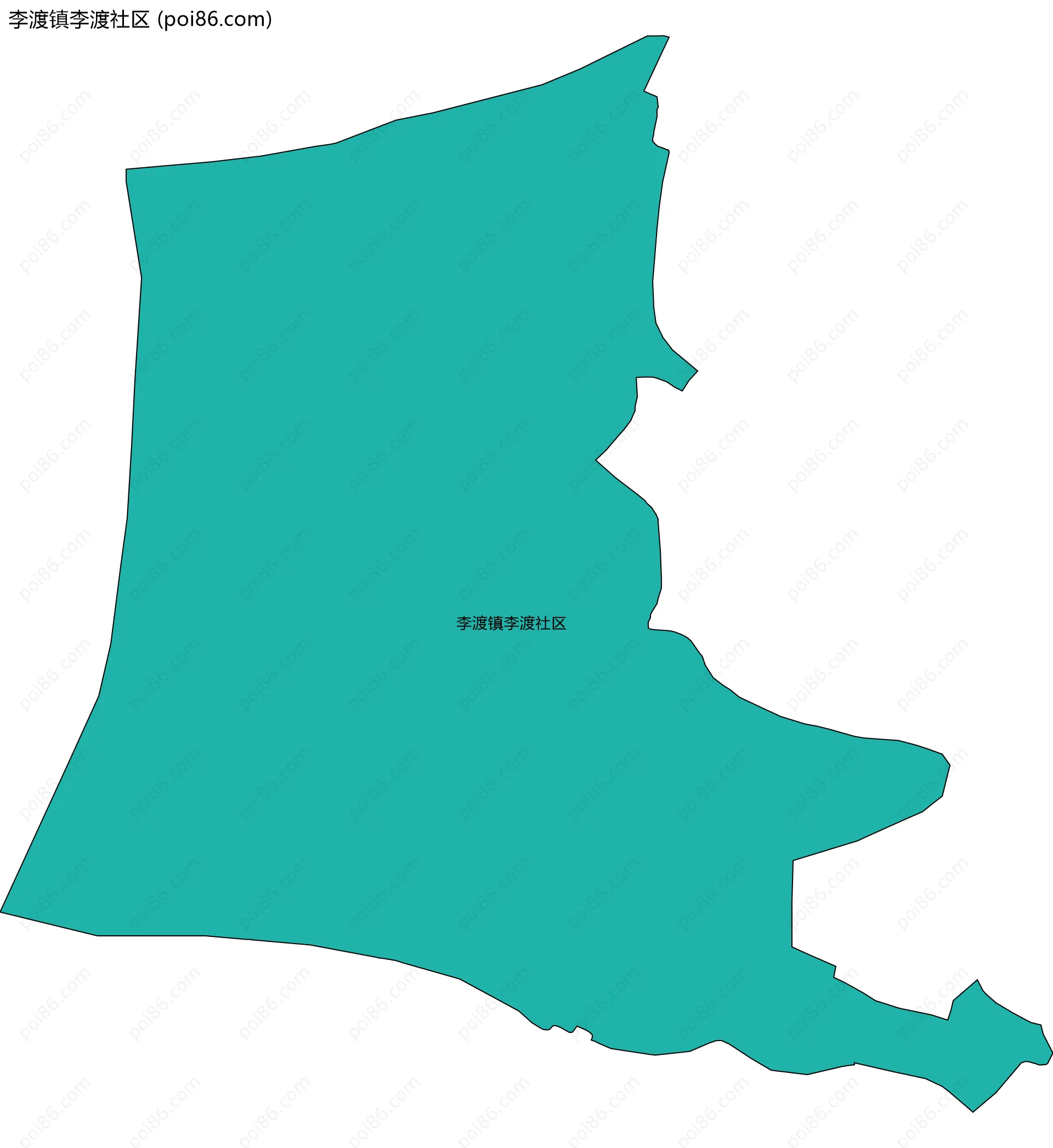 李渡镇李渡社区边界地图